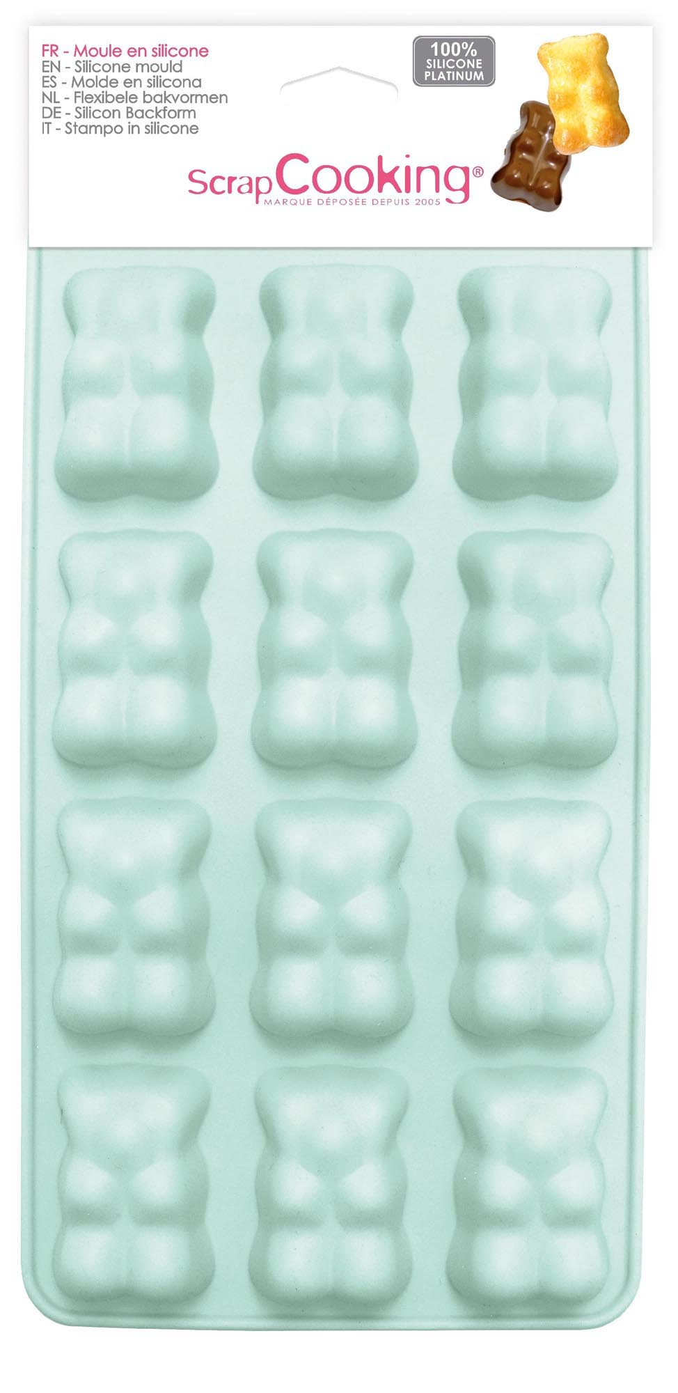 Silikonbackform Gummibären 23 x 13cm in Blau präsentiert im Onlineshop von KAQTU Design AG. Backform / Backblech ist von Scrap Cooking