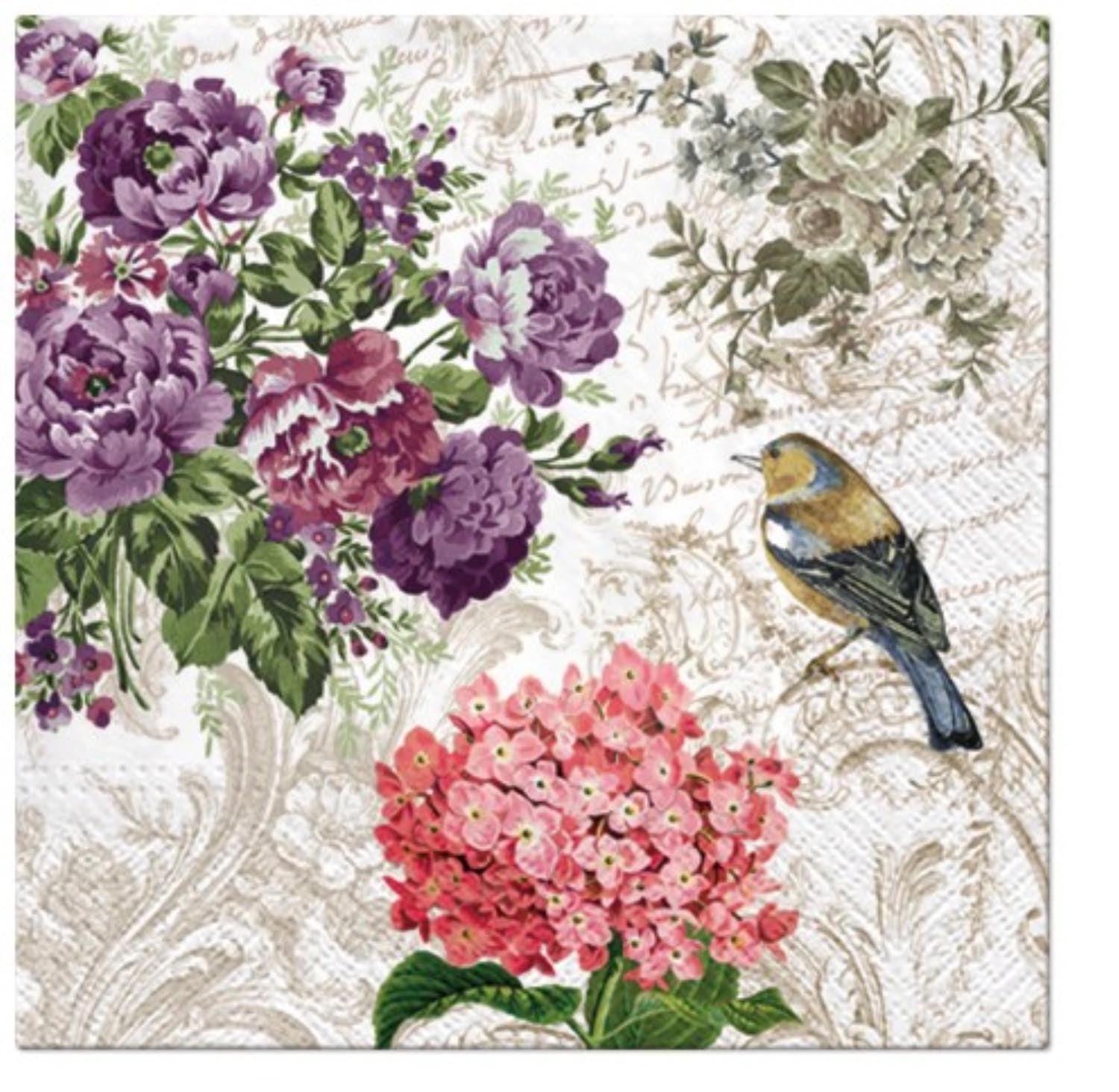 Servietten Lunch 20x charming Garten, 33x33cm in Mehrfarbig präsentiert im Onlineshop von KAQTU Design AG. Servietten ist von PAW