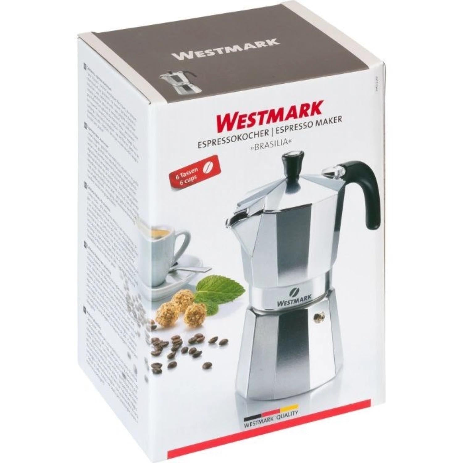 Espressokocher Brasilia von Westmark, für 6 Tassen, stilvolles Design, perfekte Wahl für aromatischen Espresso.