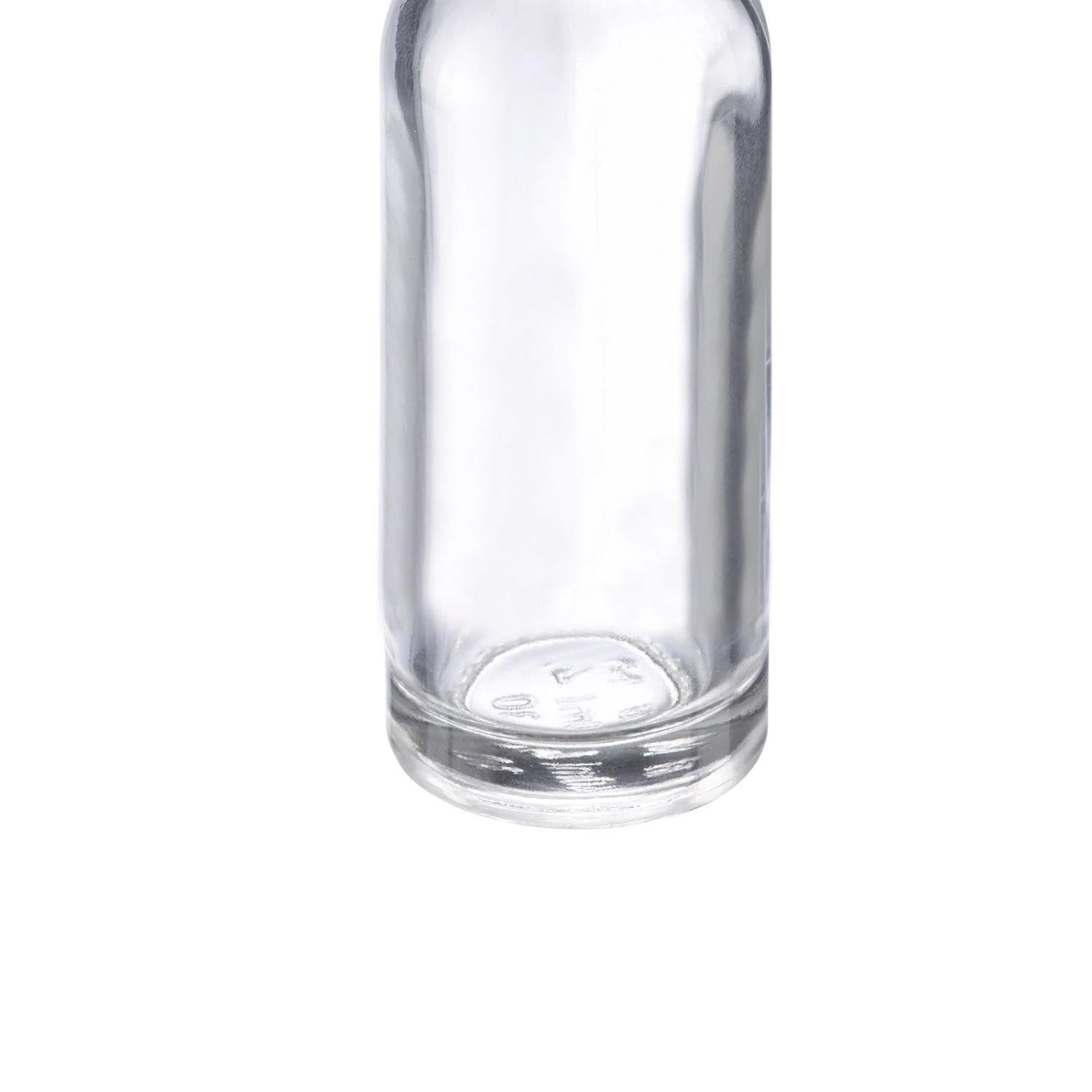 Runde Mini-Glasflasche (40ml) mit Bügelverschluss, perfekt für Saucen, Essig, Öle oder Liköre. Praktisch und dekorativ.