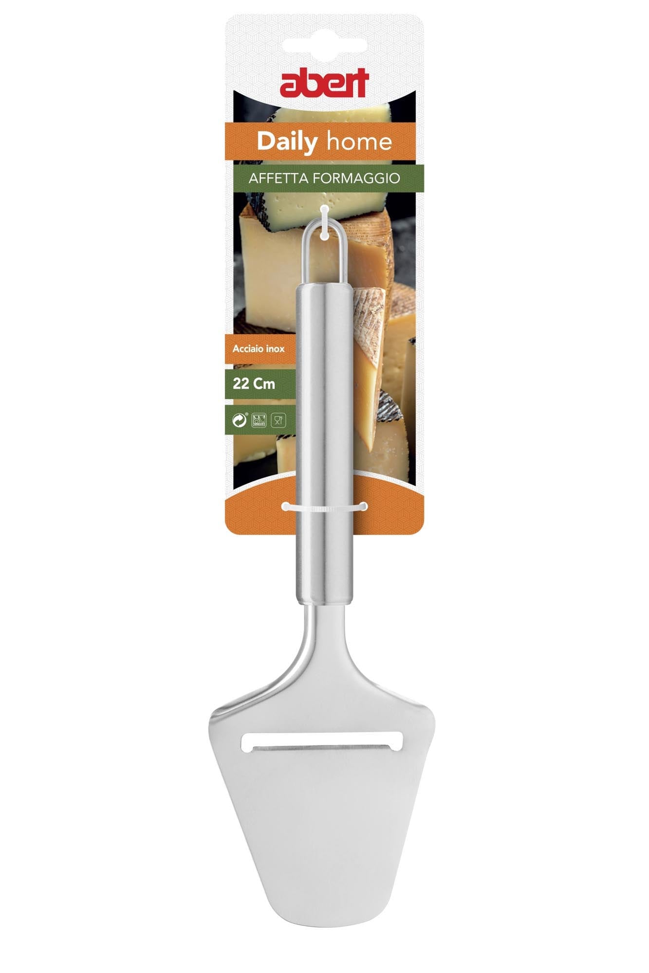 Der Daily Home Käsehobel von Abert, 23 cm, ist ideal für präzises Hobeln von Käse. Hochwertig, langlebig und ergonomisch gestaltet.