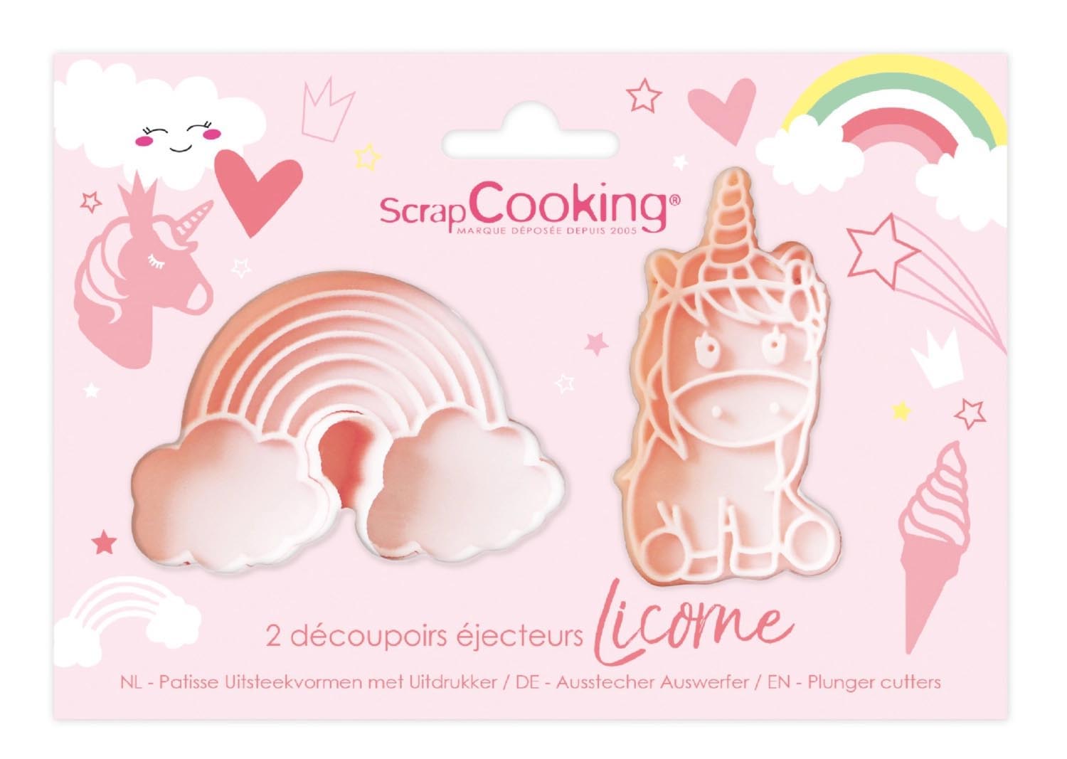 2er Set Ausstechformen Einhorn in Pink präsentiert im Onlineshop von KAQTU Design AG. Ausstecher ist von Scrap Cooking