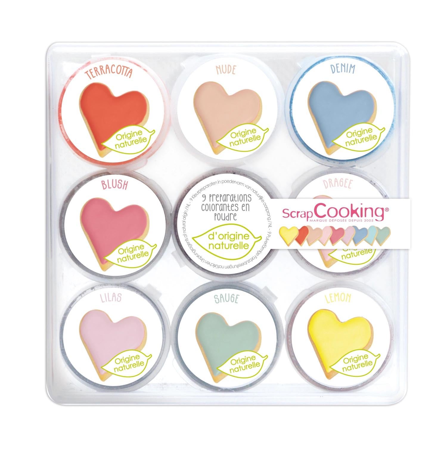 9er Set natürliche Lebensmittelfarben Pastel in Mehrfarbig präsentiert im Onlineshop von KAQTU Design AG. Lebensmittel ist von Scrap Cooking
