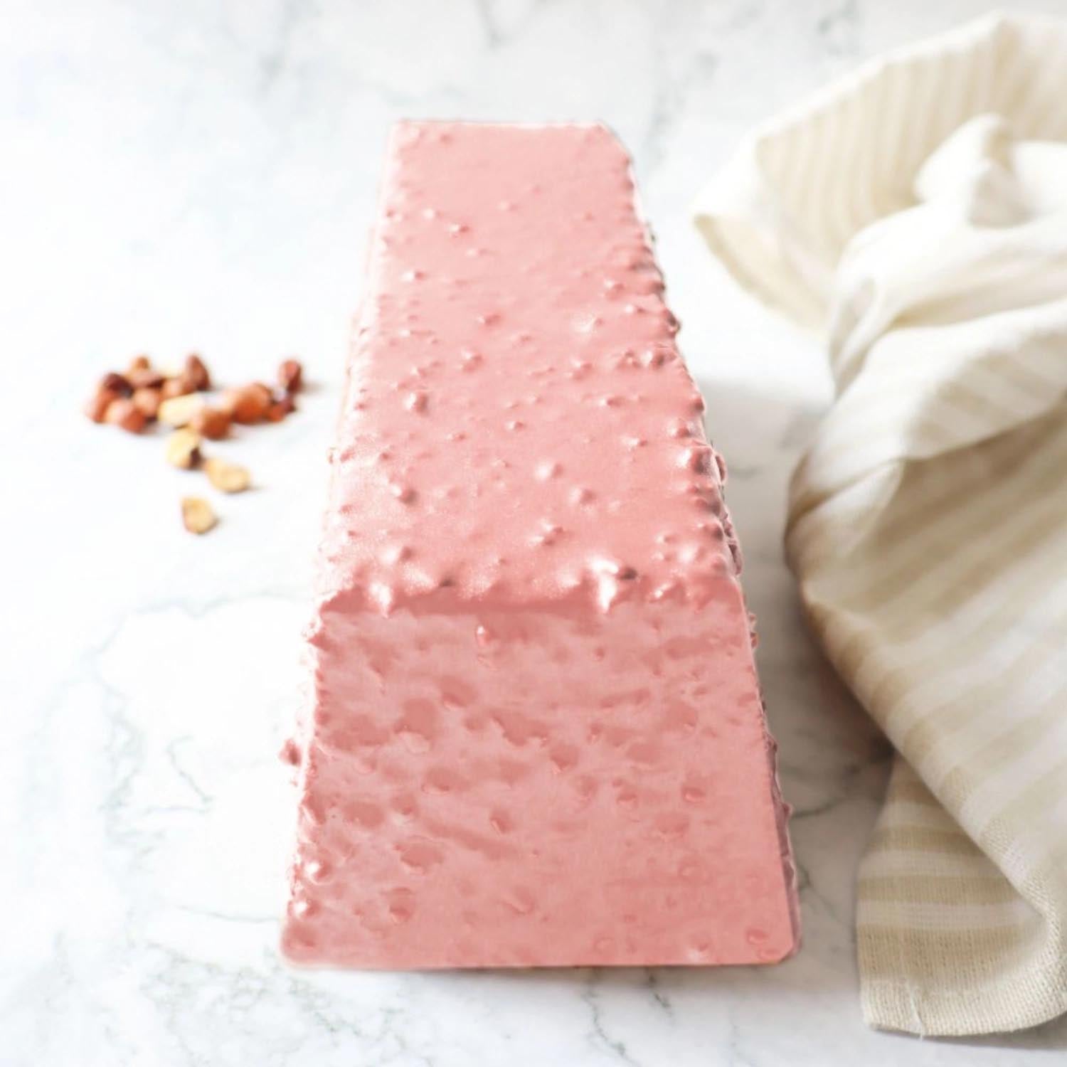 Rosa Zuckerguss aus Schokolade, gebrauchsfertig, 400g, ideal für Dekorationen und Backkreationen von Scrap Cooking.