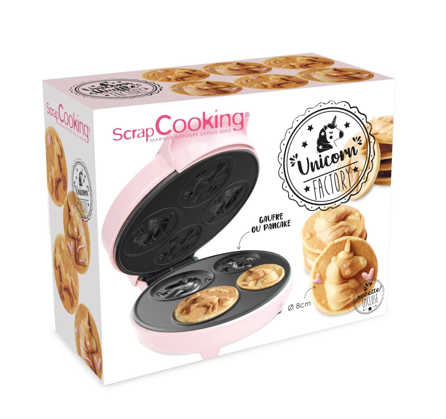 Kreiere magische Einhorn-Waffeln mit der Unicorn Waffle Factory von Scrap Cooking – perfekt für fantasievolle Naschereien!