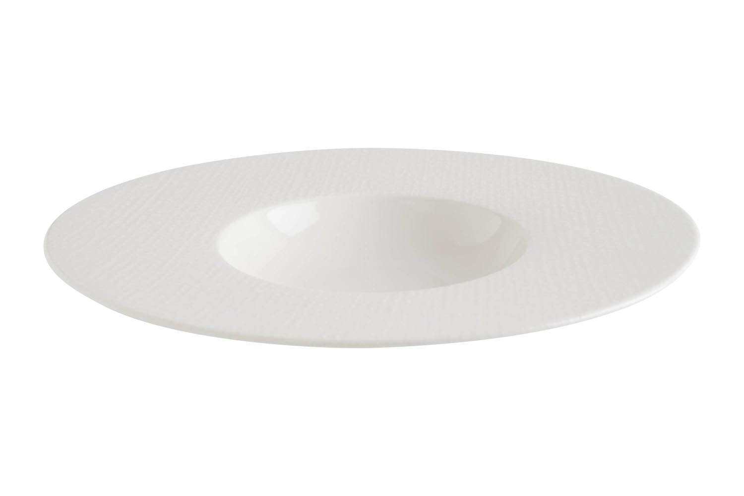 Eleganter tiefer Teller Patch Neat von Bonna, 30 cm Durchmesser, 360 ml Volumen, ideal für Suppen und Pasta.