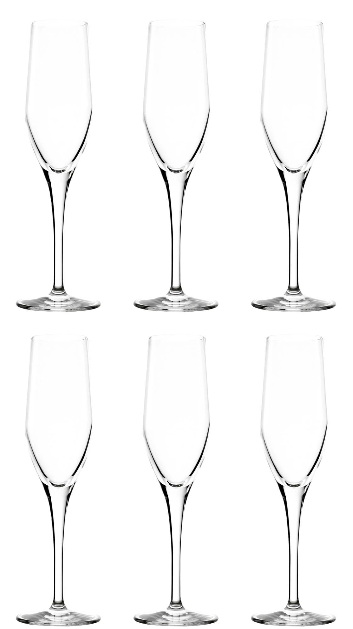6er Set Exquisit Sektkelch, 175ml h:221mm in Transparent präsentiert im Onlineshop von KAQTU Design AG. Glas ist von Stölzle