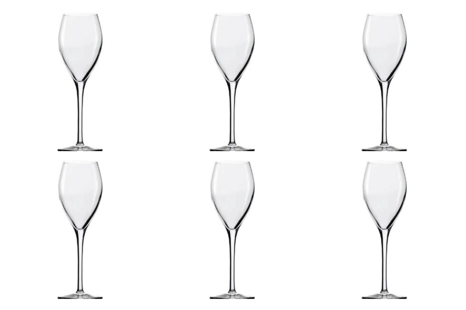 6er Set Sparkling&Water Champagnerkelch 210ml h: 205mm in Transparent präsentiert im Onlineshop von KAQTU Design AG. Glas ist von Stölzle