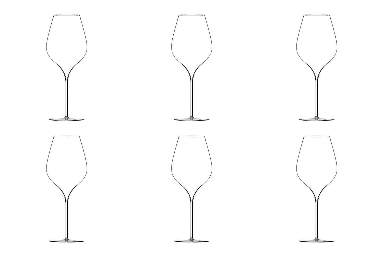 6er Set A. Lallement N3 Universalglas 63cl mundgeblasen in Transparent präsentiert im Onlineshop von KAQTU Design AG. Glas ist von Lehmann Glass