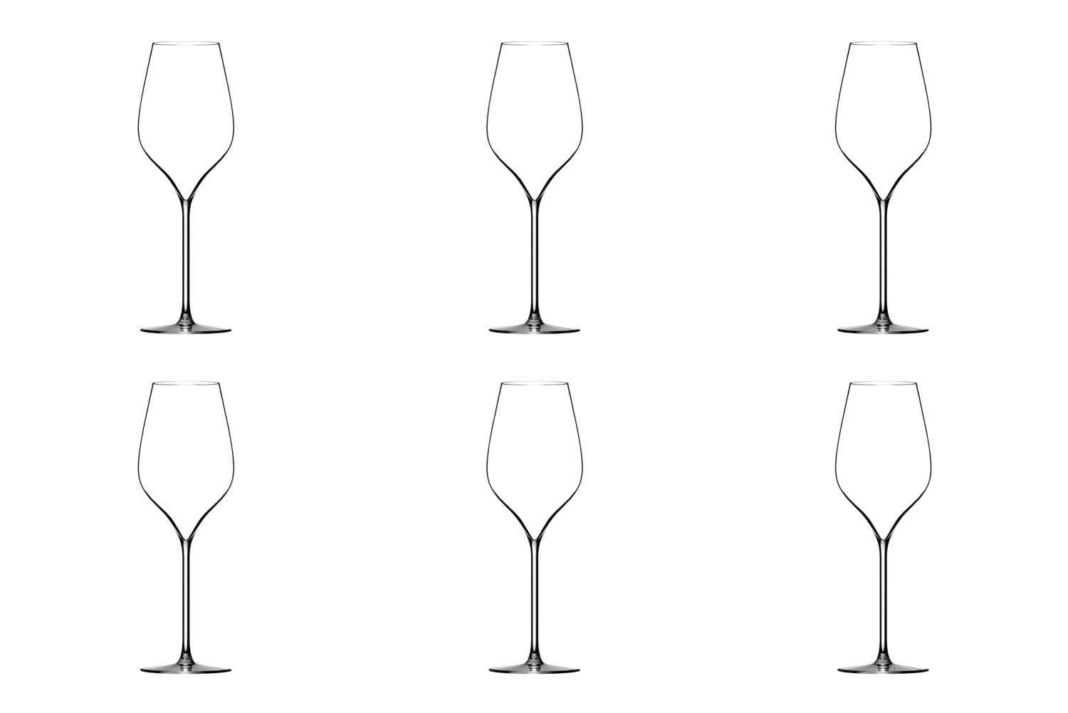 6er Set A. Lallement M5 Champagnerglas 30cl in Transparent präsentiert im Onlineshop von KAQTU Design AG. Glas ist von Lehmann Glass