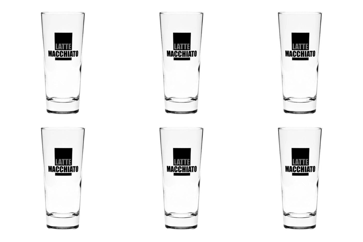 6er Set Latte Macchiato Frankonia 33cl, Dekor schwarz 15.2cm in Transparent präsentiert im Onlineshop von KAQTU Design AG. Espressotassen ist von Rastal