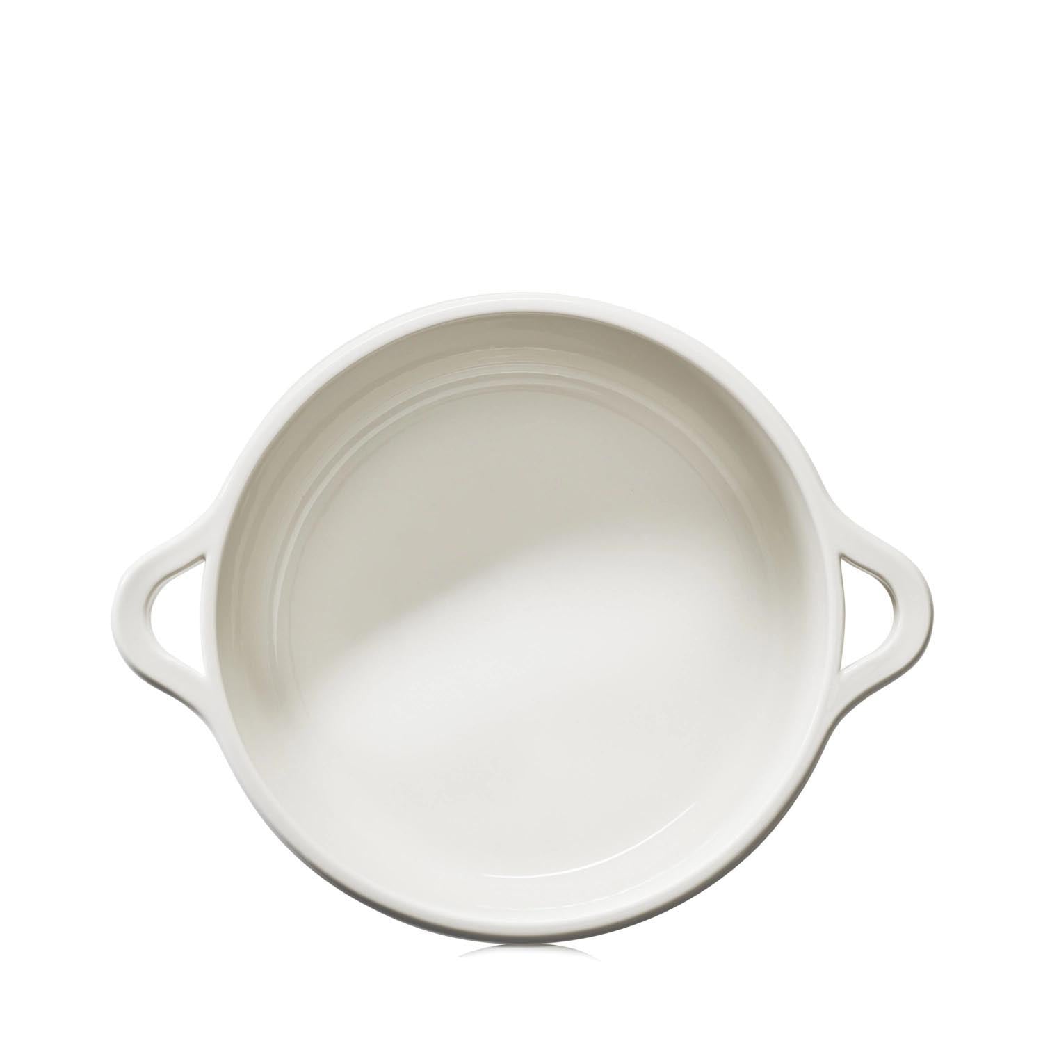 Elegante Induktionskasserolle von Revol, 29 cm, in alabasterweiss, ohne Deckel, ideal für stilvolles Kochen und Servieren.