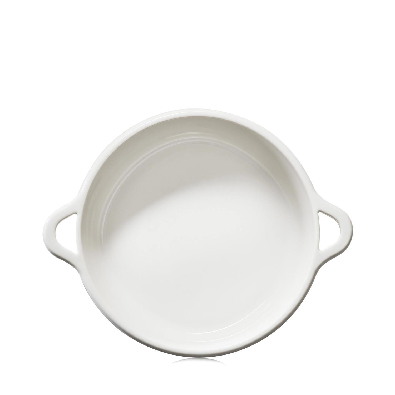Elegante Induktionskasserolle von Revol, 31 cm, in Alabasterweiss, ideal für stilvolles Kochen ohne Deckel.