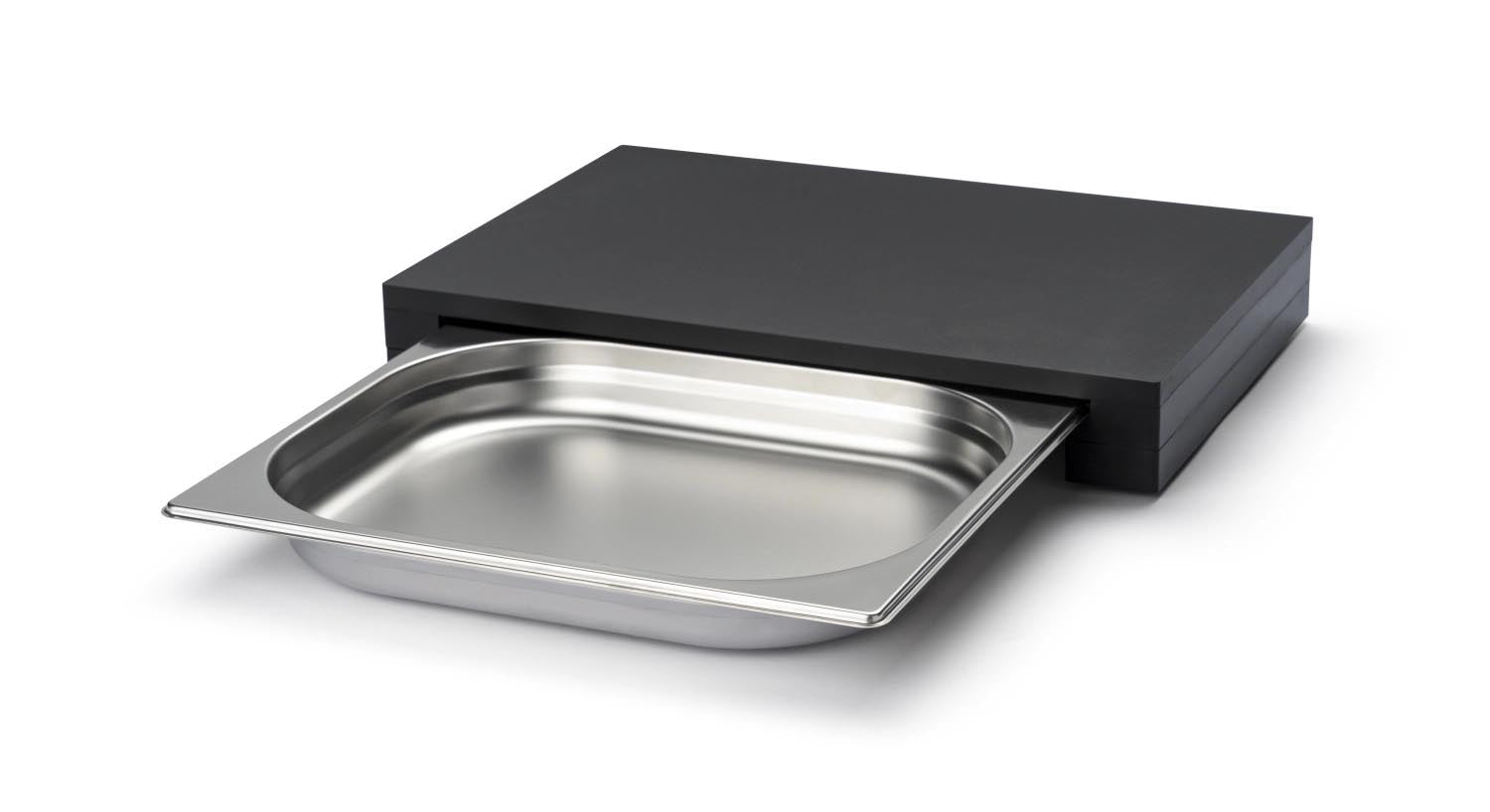 Schneidebrett mit Schublade, Duracore 39x27x5cm in Schwarz präsentiert im Onlineshop von KAQTU Design AG. Schneidbrett ist von Continenta