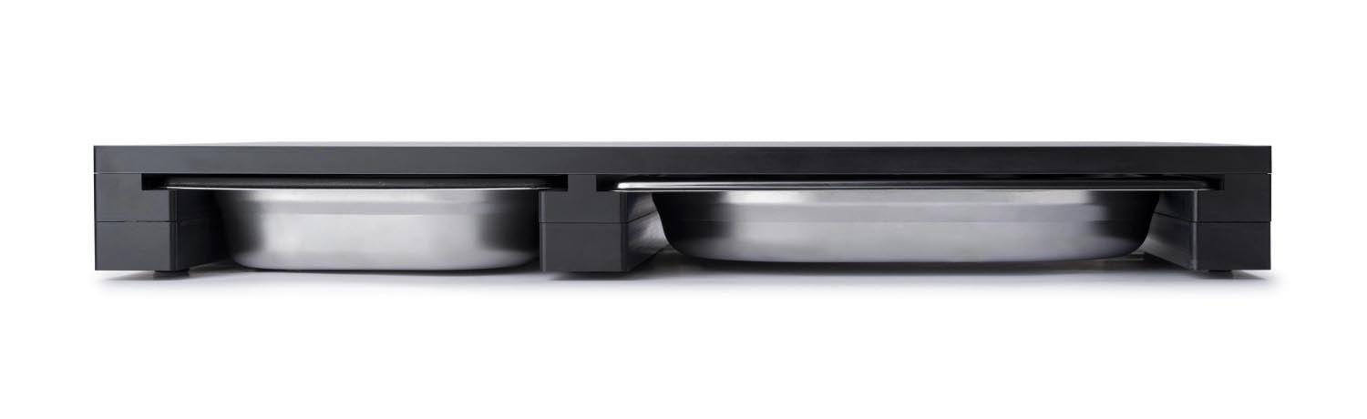 Robustes Duracore-Schneidebrett von Continenta mit 3 praktischen Edelstahl-Schubladen, ideal für die Küche, Masse: 49,5x32,5x5 cm.