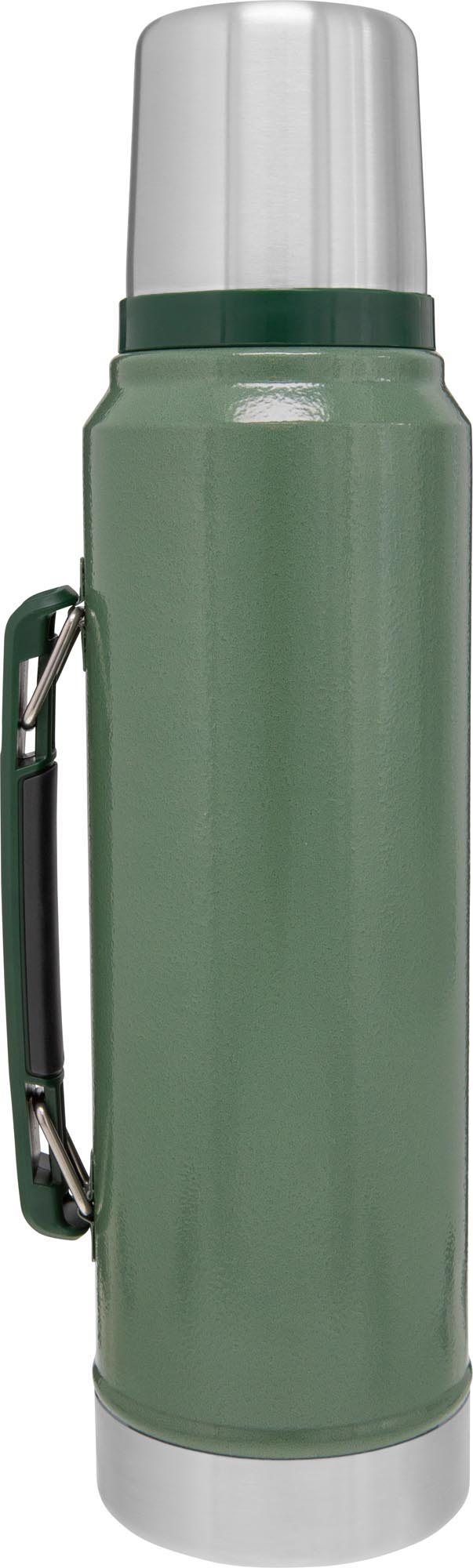 Die Stanley Legendary Classic 1.0l Flasche in Hammertone Green bietet langlebige Isolierung und ist perfekt für Outdoor-Aktivitäten.