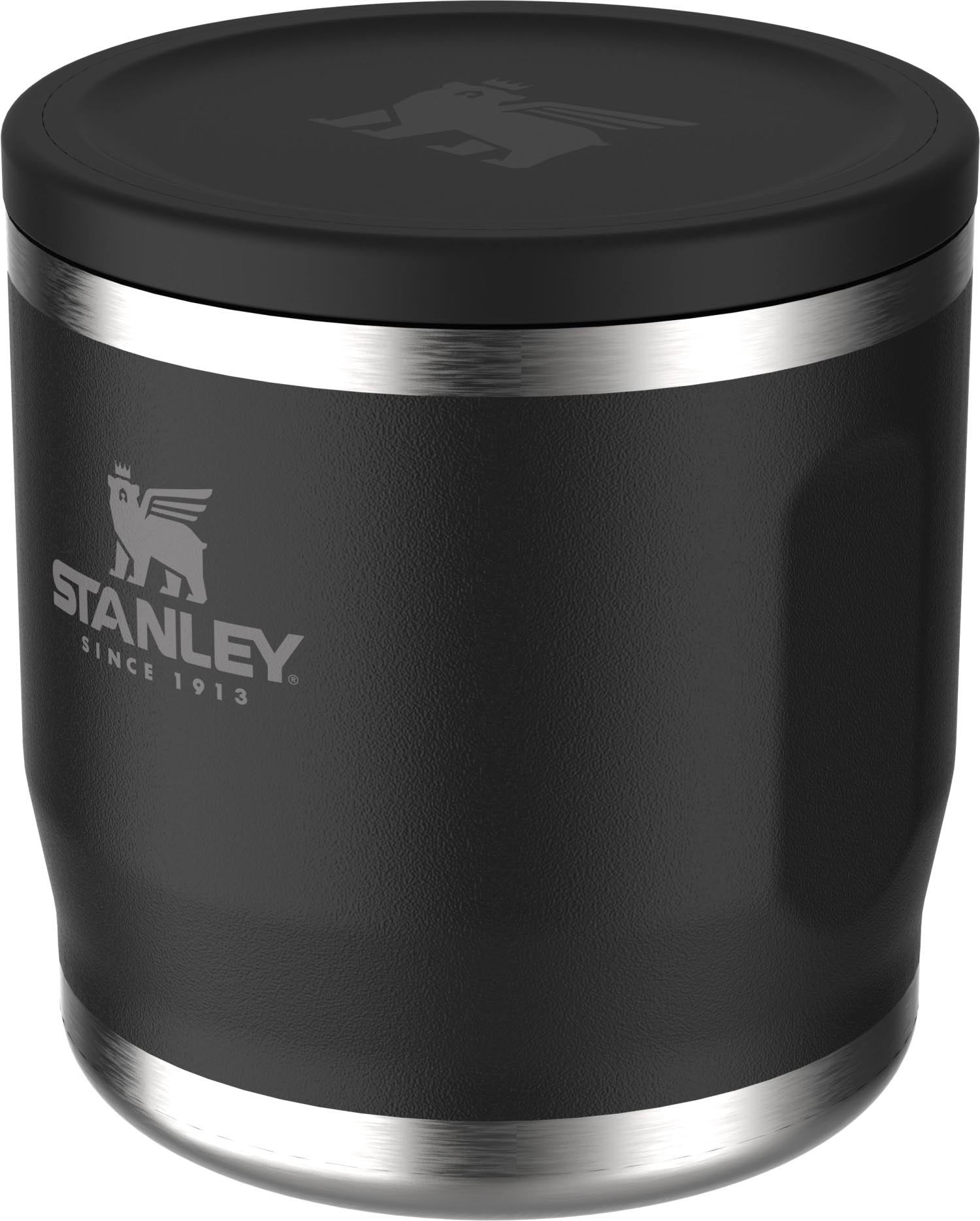 Praktischer Stanley Adventure To-Go Food Jar 0.35l in Schwarz, ideal für unterwegs, hält Speisen warm oder kalt, robust und auslaufsicher.