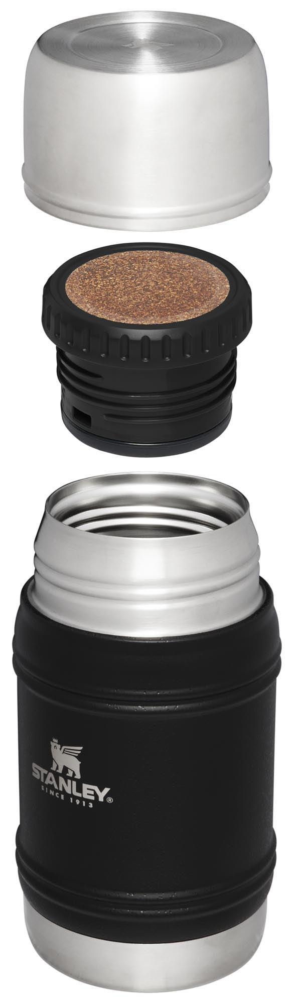 Der Stanley Artisan Thermobehälter 0.5l in Black Moon hält Speisen warm oder kalt, perfekt für unterwegs, langlebig und elegant.