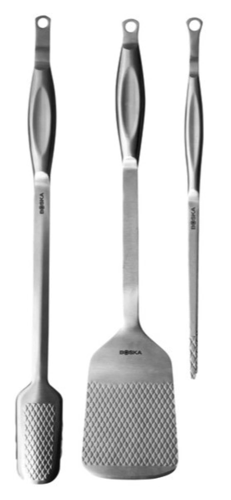 3tlg Monaco+ BBQ Essentials in Grau präsentiert im Onlineshop von KAQTU Design AG. Werkzeuge ist von Boska