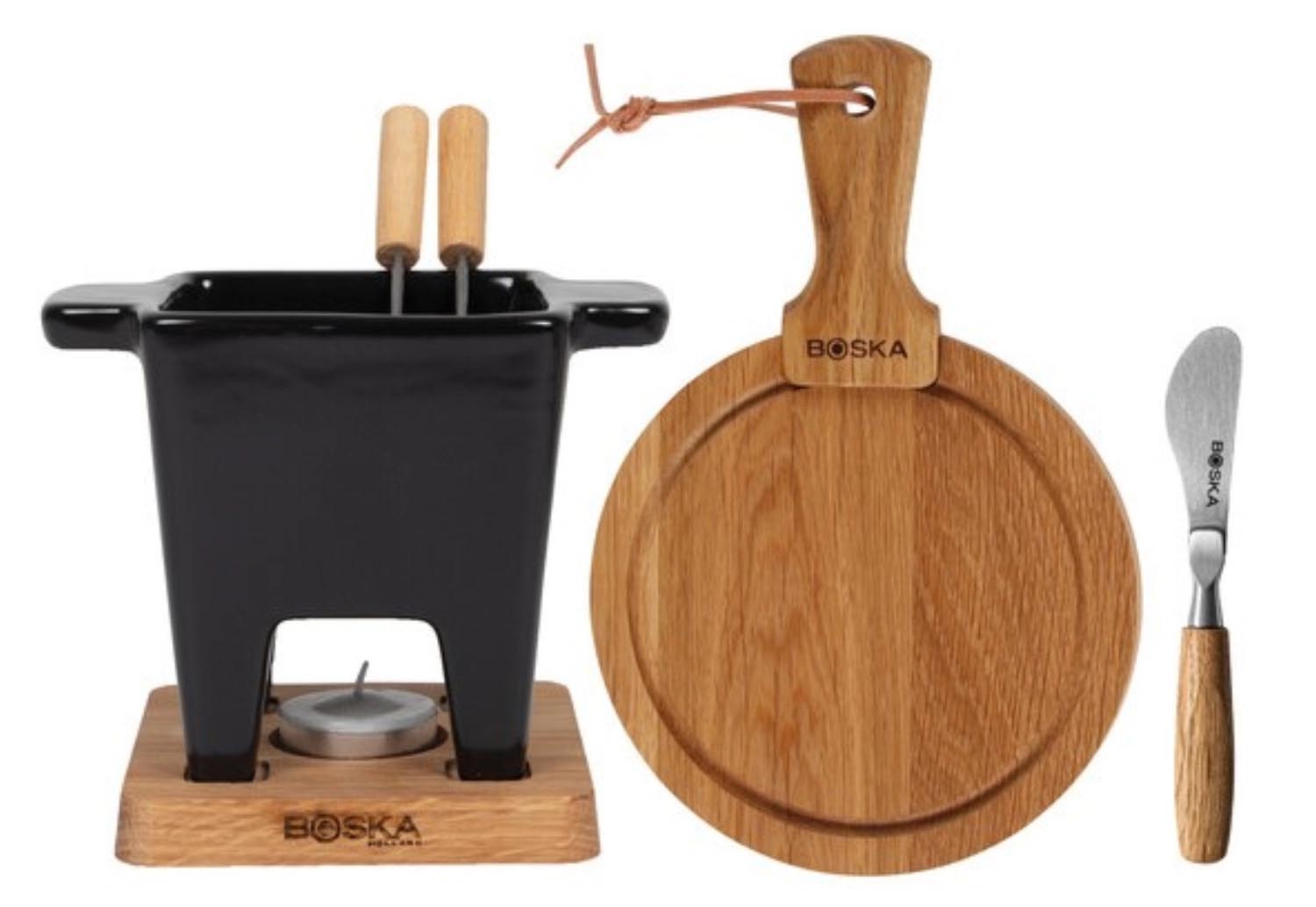 3tlg Geschenkset Say Cheese! in Braun präsentiert im Onlineshop von KAQTU Design AG. Kochbesteck ist von Boska