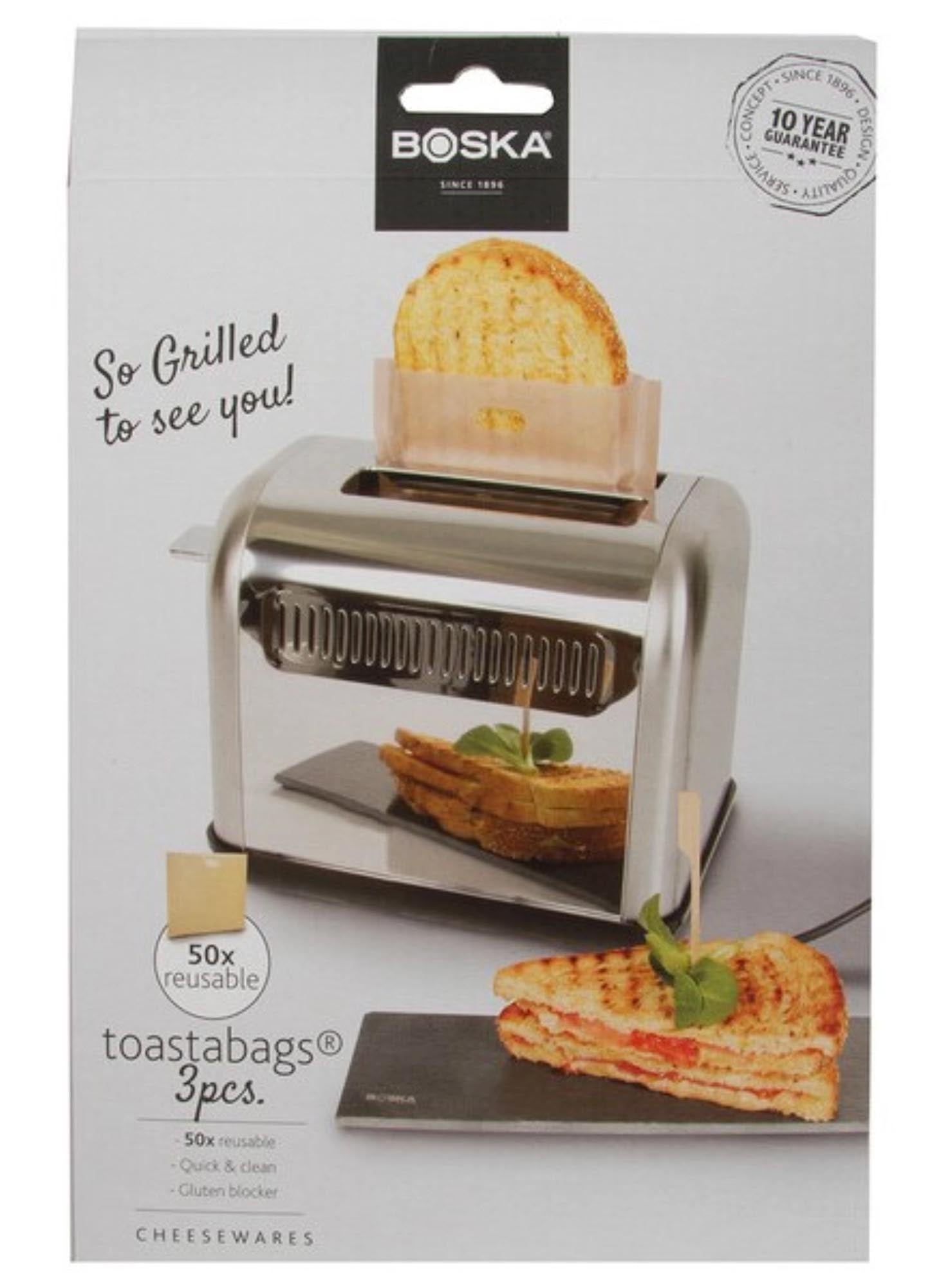 Praktische Toastabags von Boska: Ideal für knusprige Sandwiches, einfach zu reinigen und wiederverwendbar. Perfekt für unterwegs!