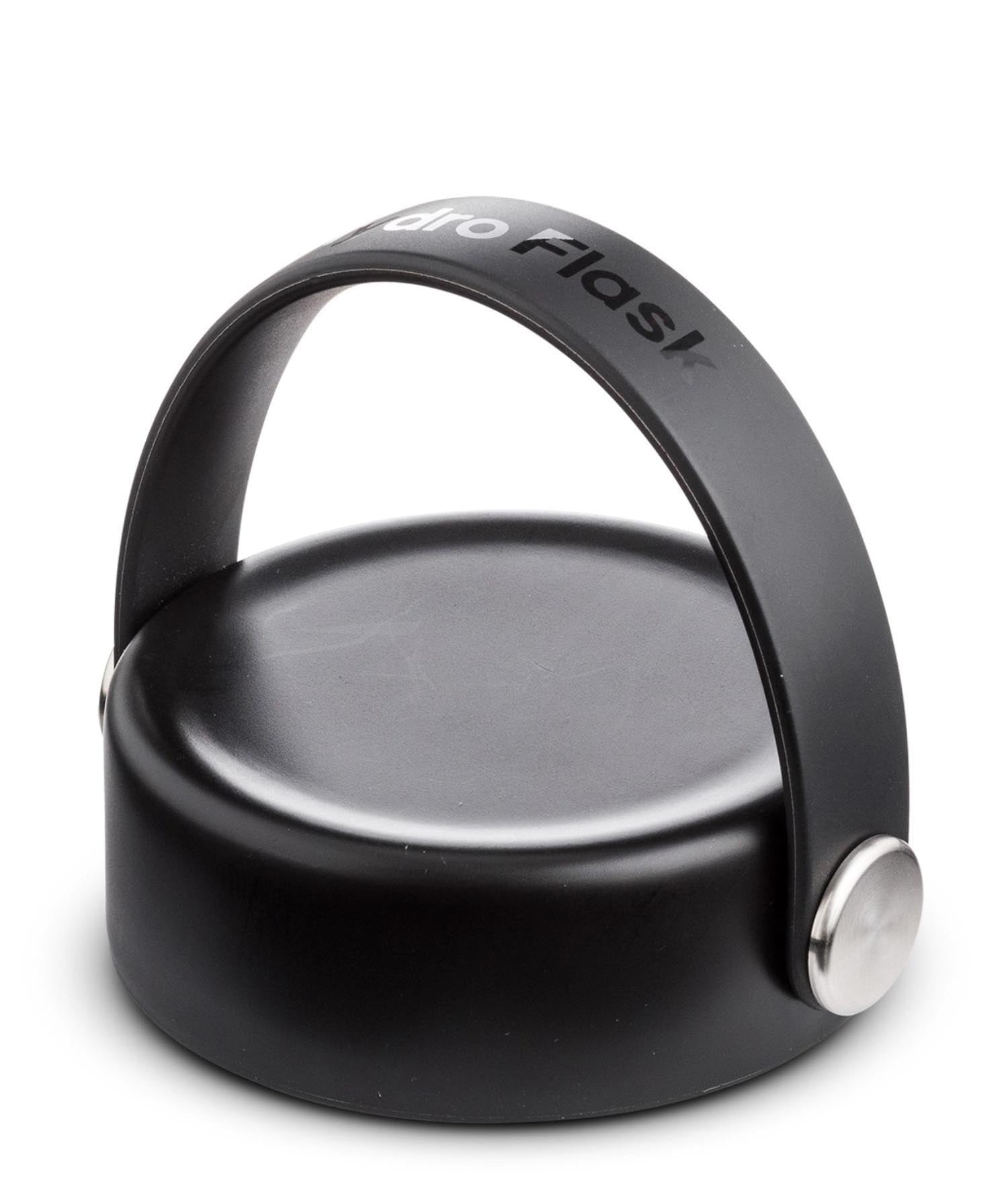 Schwarze Hydro Flask Trinkflasche mit 945ml und praktischem Wide Flex Deckel, perfekt für Sport und Freizeit, elegantes und funktionales Design.