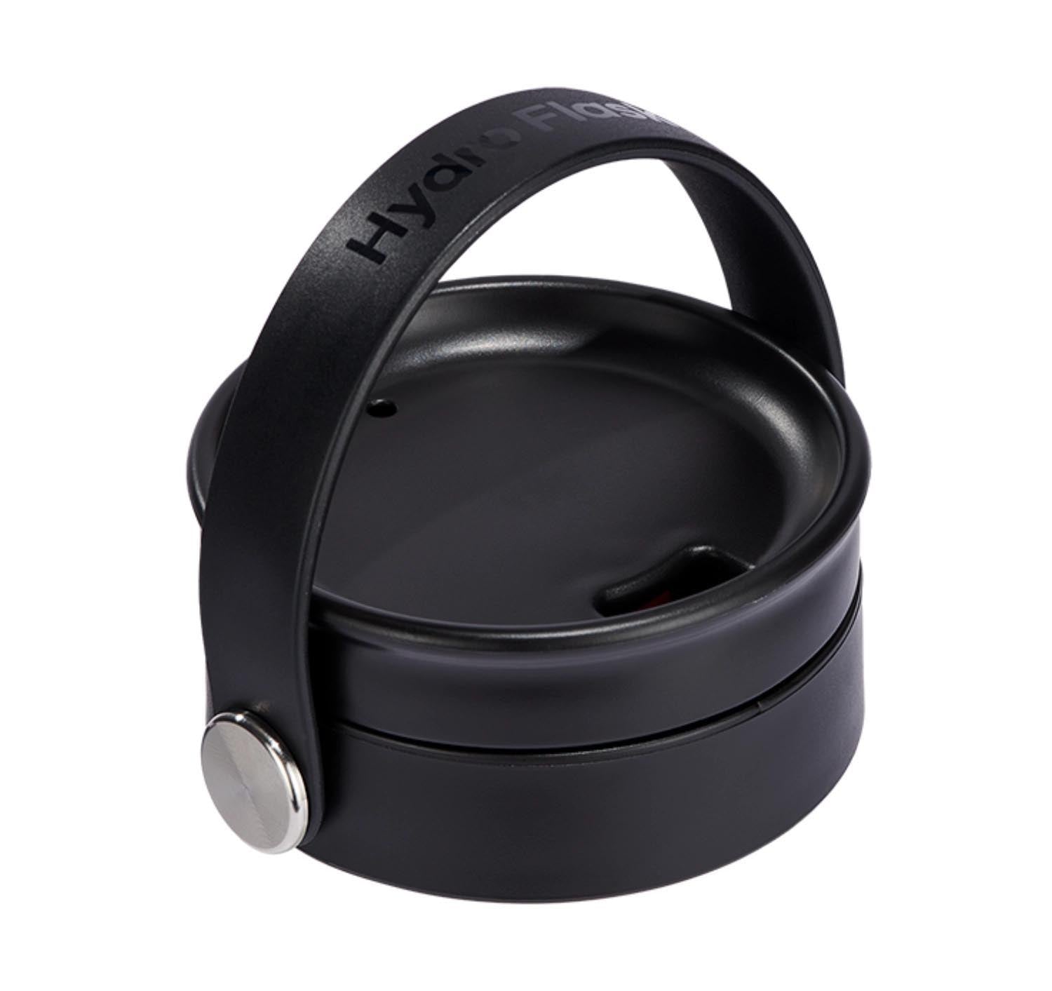 Schwarzer Deckel Wide Flex Sip von Hydro Flask, perfekt für vielseitige Aufbewahrungslösungen, vereint Funktionalität und modernes Design.