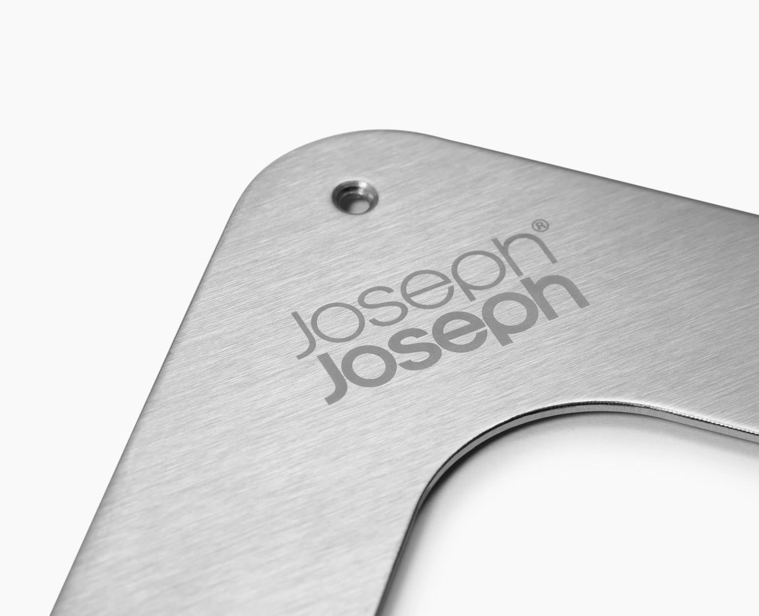 Praktischer 2er Pfannendeckelhalter aus Edelstahl von Joseph Joseph, ideal für eine ordentliche und platzsparende Küchenorganisation.