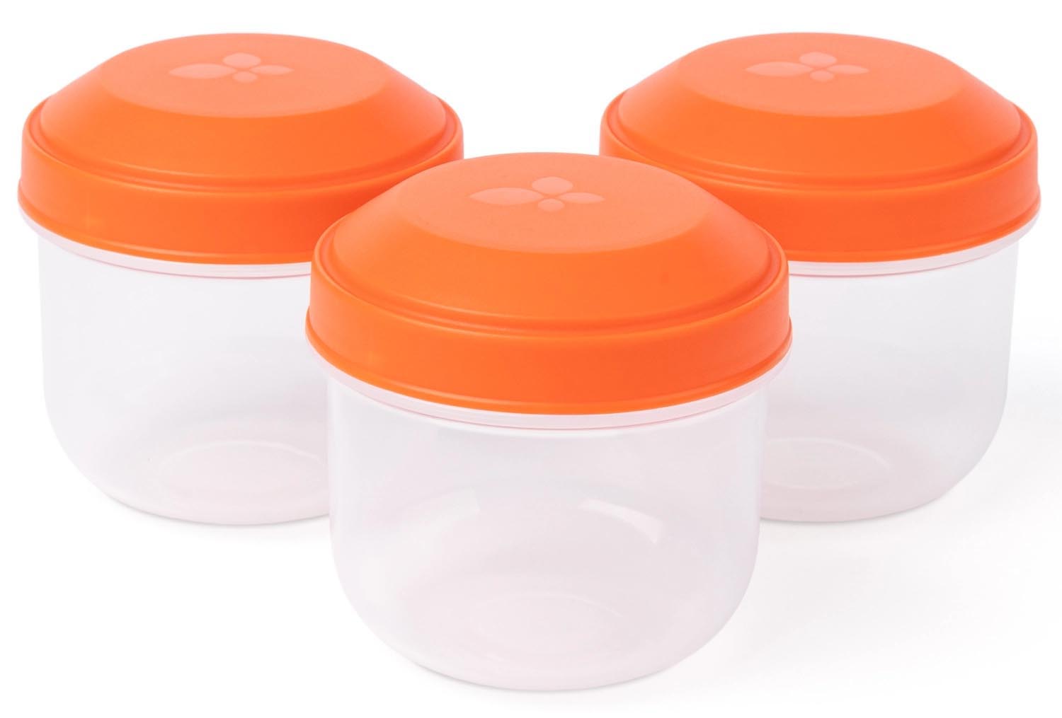 3er Set  Rikko  Snackbox  PP  poppy in Orange präsentiert im Onlineshop von KAQTU Design AG. Aufbewahrungsbehälter ist von Amuse