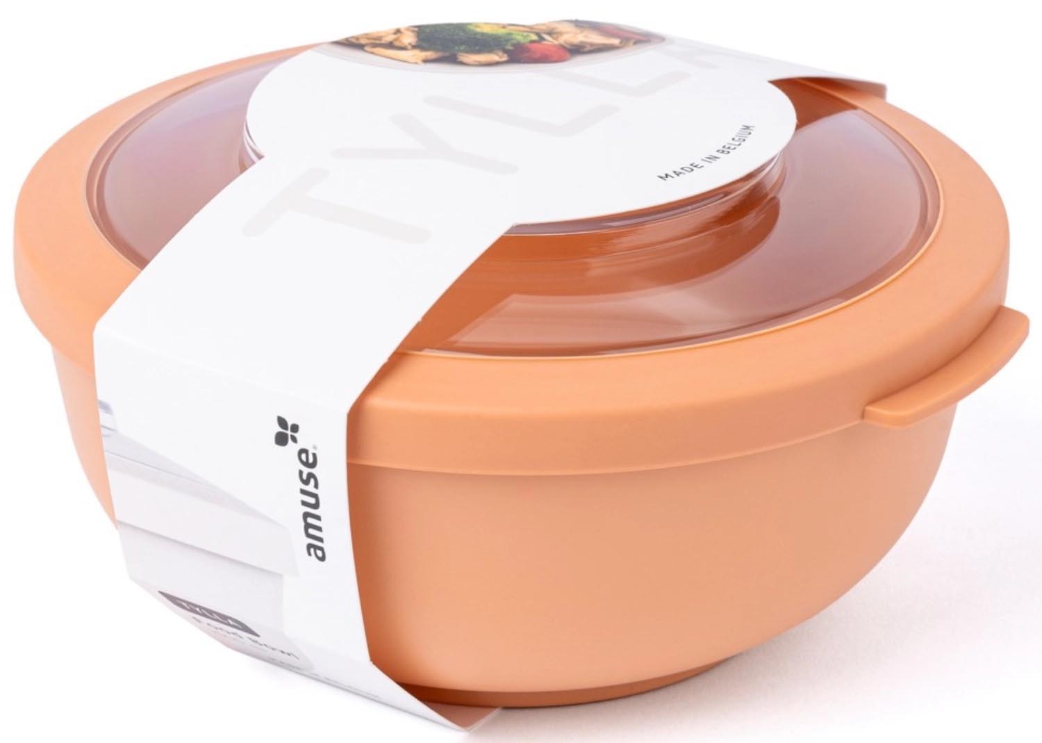 Die Tylla Bowl 1000ml in Pfirsich von Amuse ist eine stilvolle und praktische Schüssel aus robustem PP-Material, ideal für vielseitige Anwendungen.