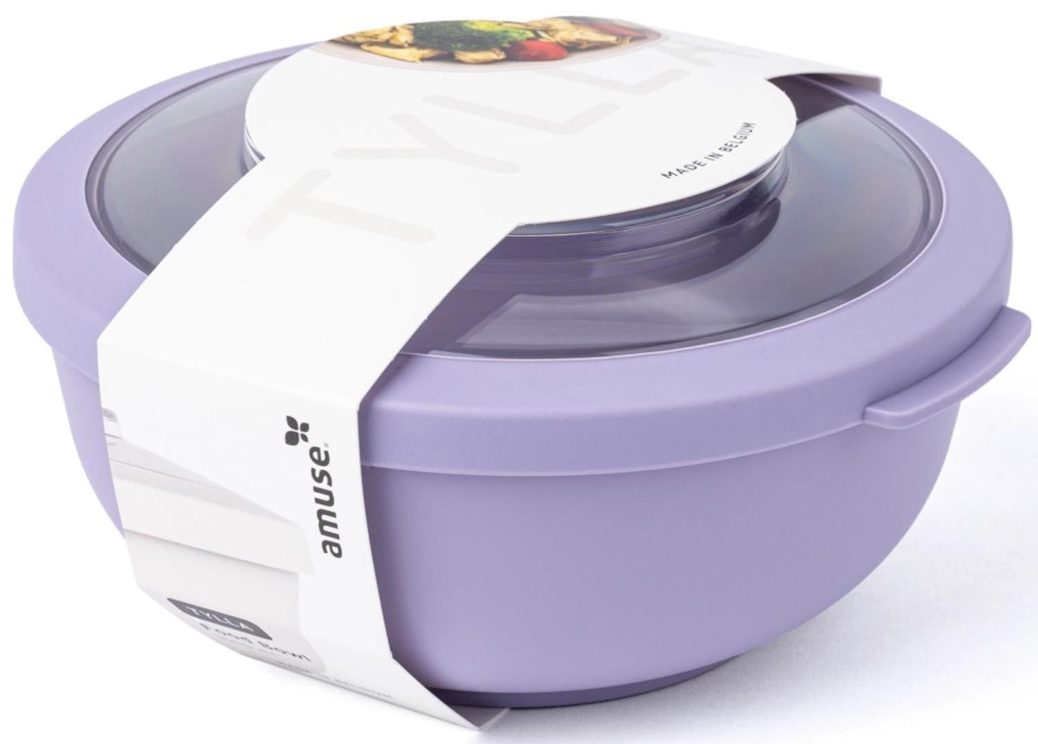 Die Tylla Bowl 1000ml in Lavendel von Amuse ist eine stilvolle und praktische Schüssel aus robustem PP-Material für vielseitige Anwendungen.
