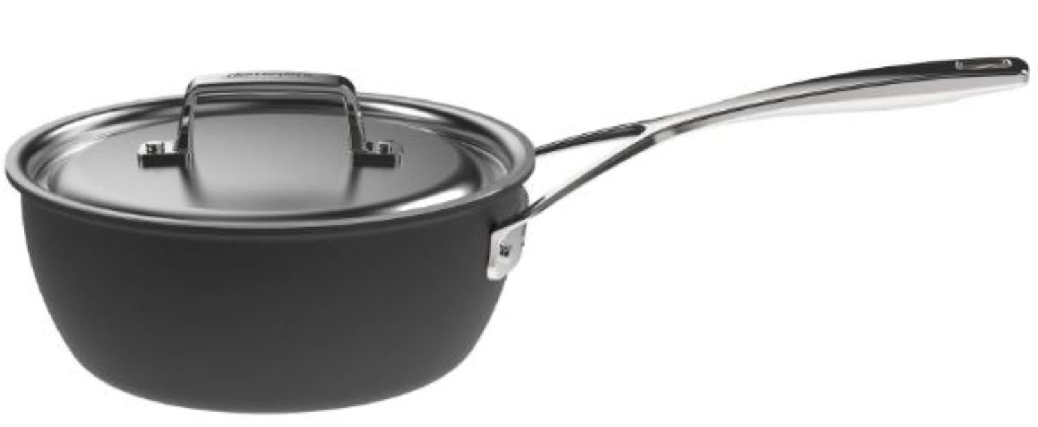 Black 5 Sauteuse mit Deckel 20cm in Schwarz präsentiert im Onlineshop von KAQTU Design AG. Pfanne/Topf ist von Demeyere