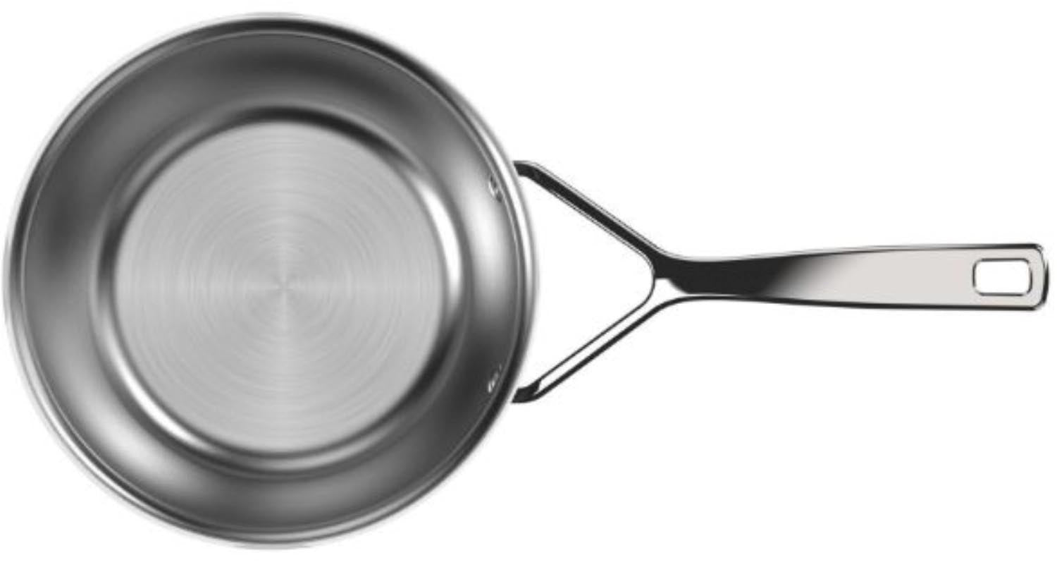 Die Demeyere Black 5 Sauteuse 20cm mit Deckel überzeugt durch optimale Wärmeverteilung, perfekt für Saucen und schonendes Schmoren.