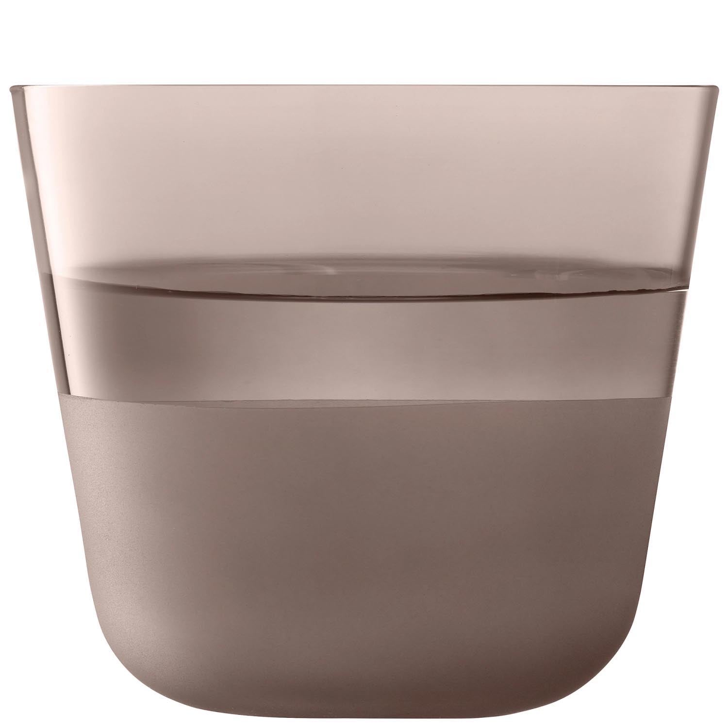 Set aus zwei Arc Contrast Trinkbechern von LSA, 260ml, in erdigen Farben, perfekt für stilvolles Geniessen von Getränken.