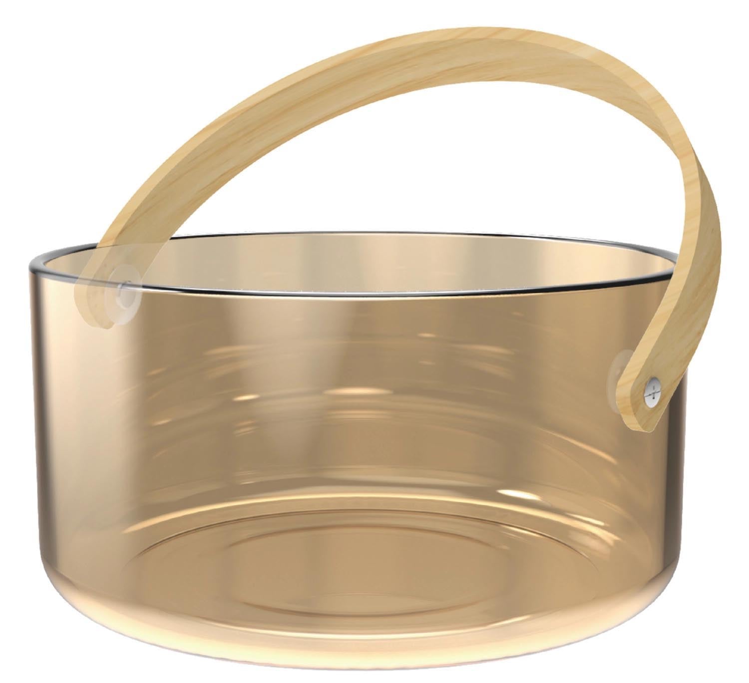 Servierschale mit Henkel, gold in Gold präsentiert im Onlineshop von KAQTU Design AG. Schale ist von Nuts Innovations