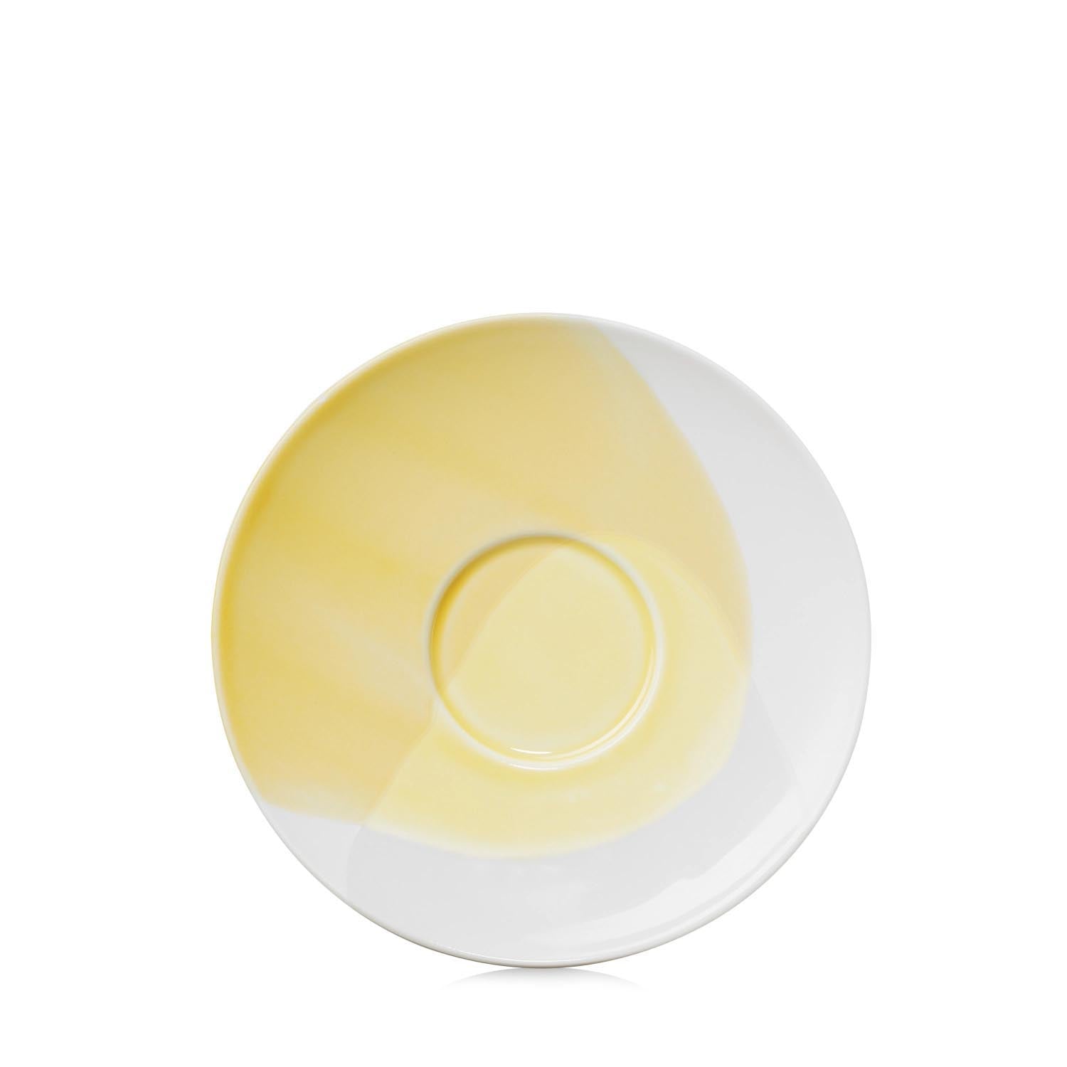 Confluence Espresso Untertasse D13cm H1.3cm safran al. weiss in Gelb präsentiert im Onlineshop von KAQTU Design AG. Espressotassen ist von Revol