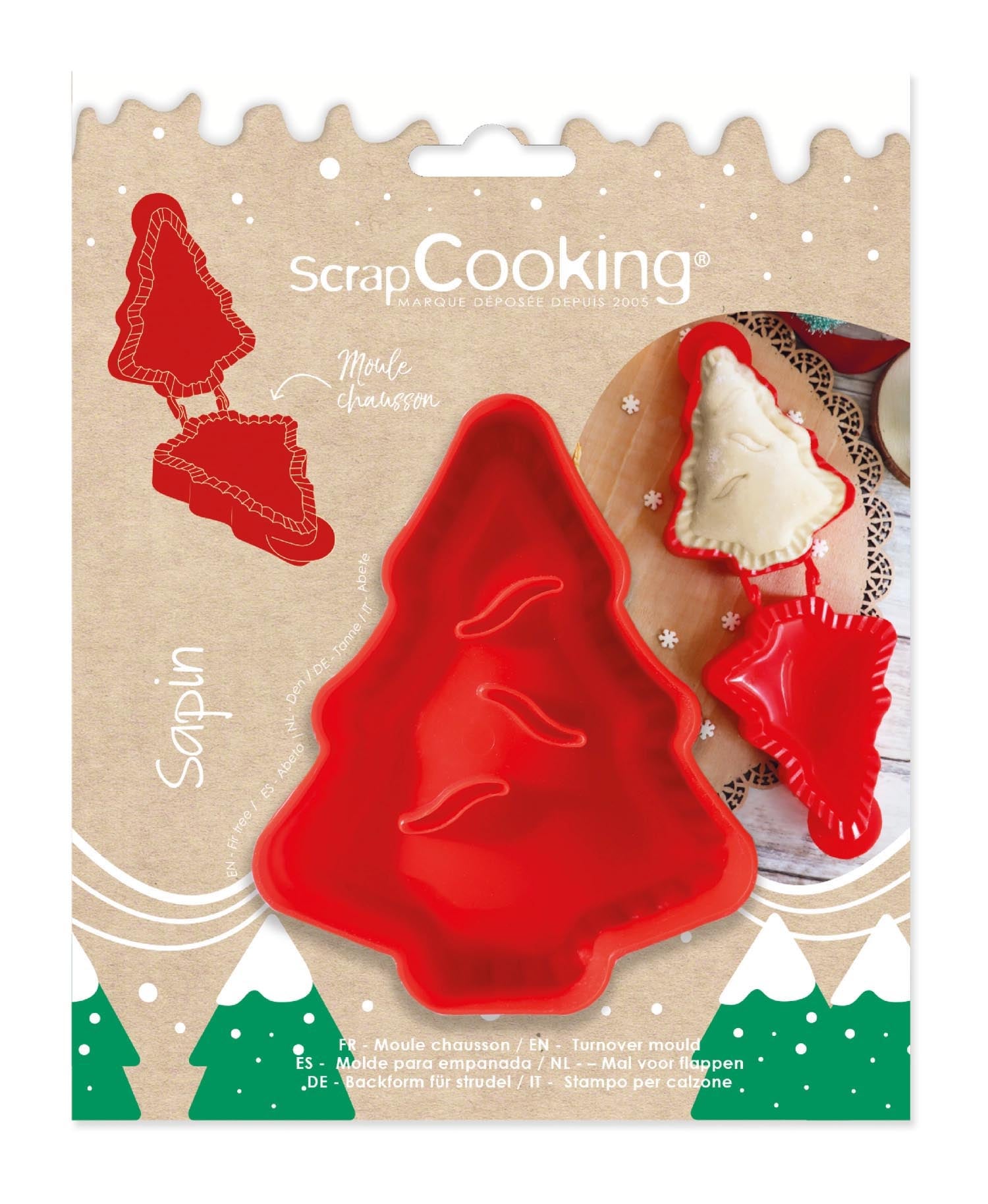 Teigformer Weihnachten Tannenbaum in Rot präsentiert im Onlineshop von KAQTU Design AG. Backform / Backblech ist von Scrap Cooking