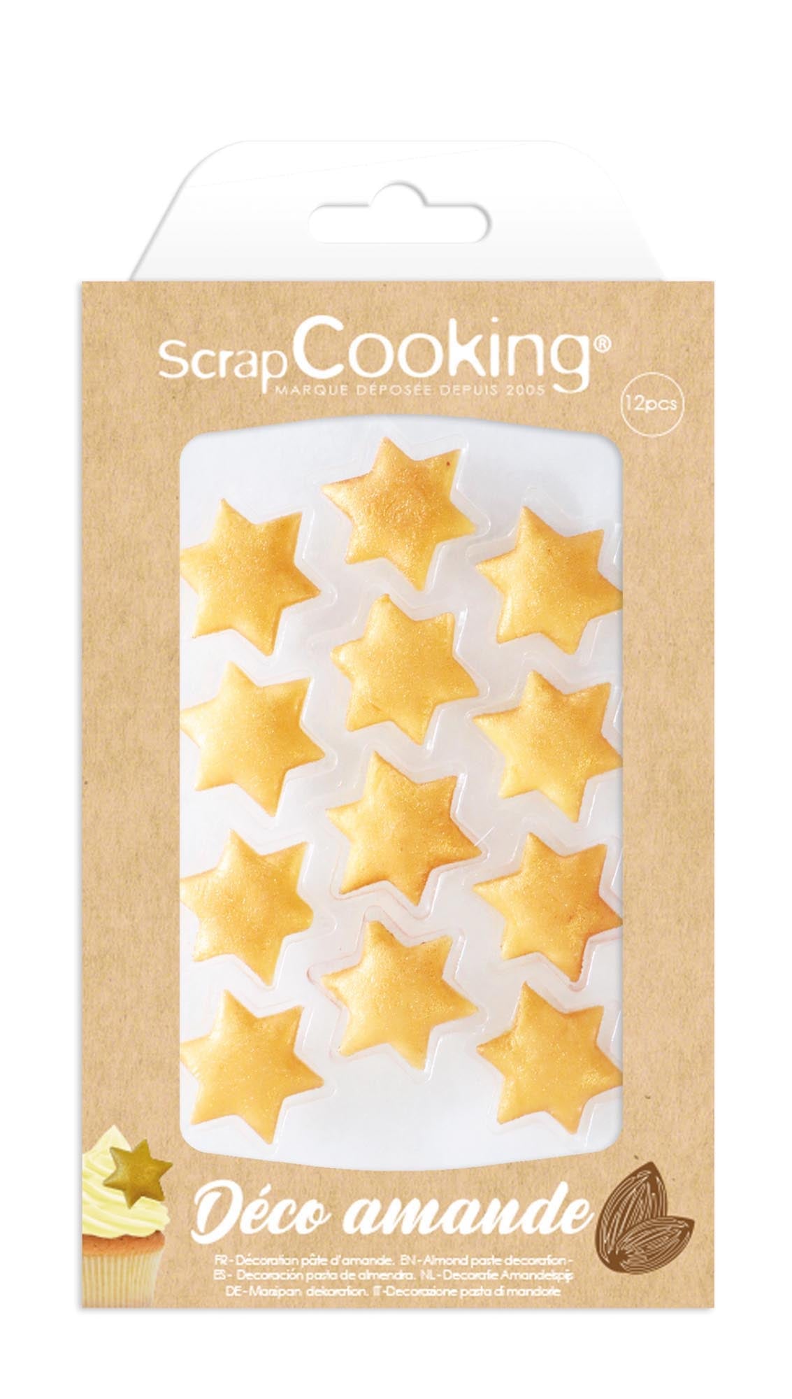 Marzipandekor Weihnachten Sterne 15g in Gold präsentiert im Onlineshop von KAQTU Design AG. Lebensmittel ist von Scrap Cooking