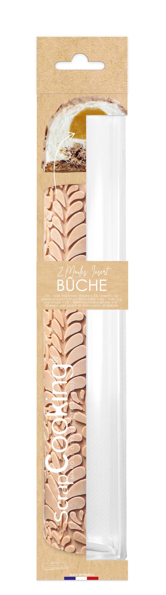 2er Set Bûche mit Innenform in Weiss präsentiert im Onlineshop von KAQTU Design AG. Backform / Backblech ist von Scrap Cooking