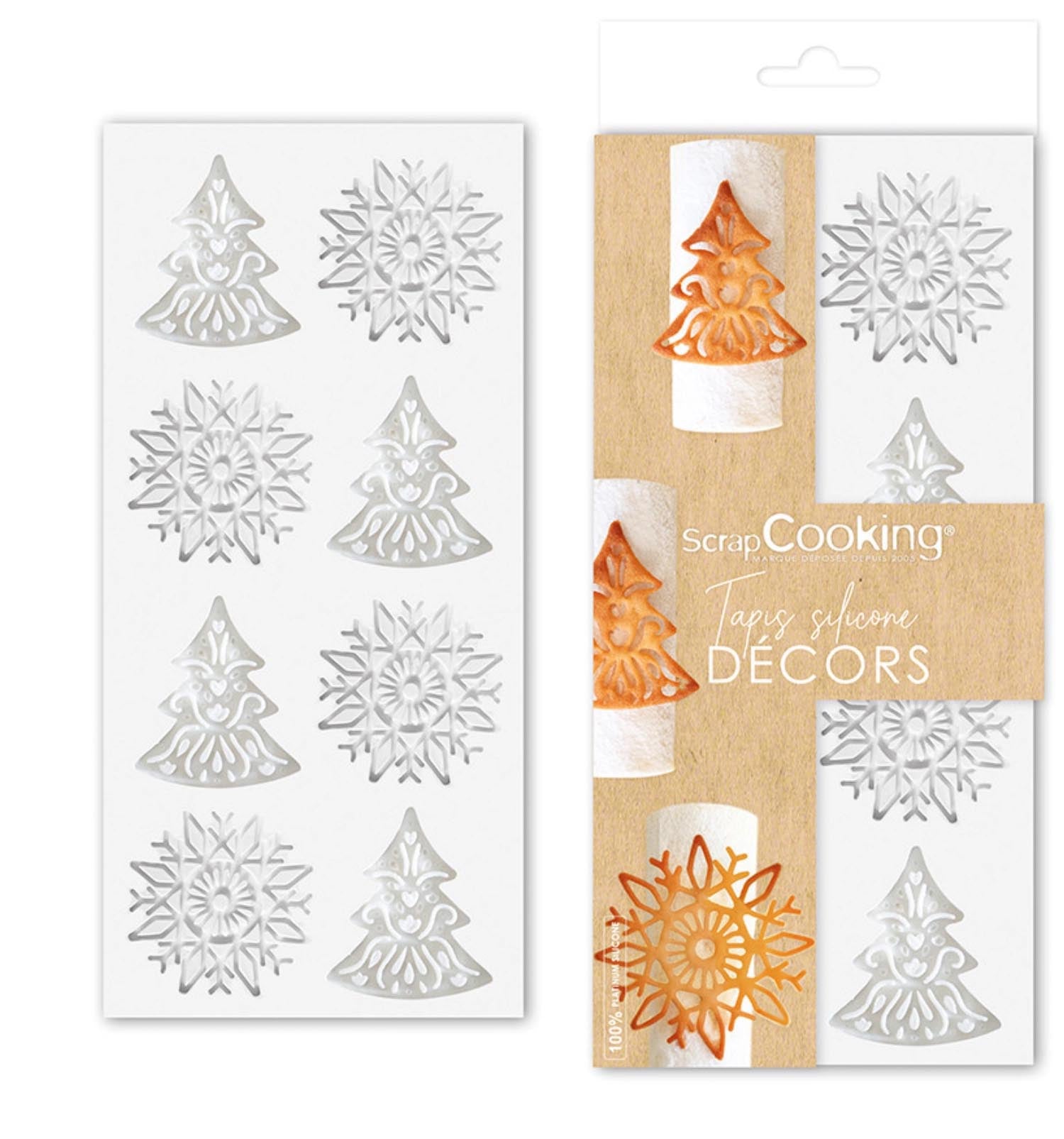 Backform für Kuchentopper Weihnachten gemischt in Weiss präsentiert im Onlineshop von KAQTU Design AG. Backform / Backblech ist von Scrap Cooking