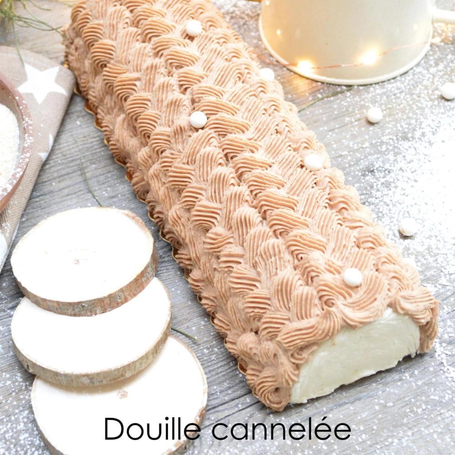 Set aus 3 Edelstahl-Spritztüllen von Scrap Cooking, perfekt für Bûche-Dekorationen und kreative Backideen in der Küche.