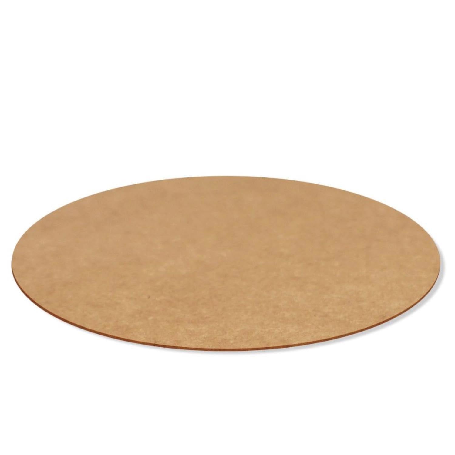 Set aus 5 runden Kraftpapier-Kuchenunterlagen, 24 cm, ideal für stilvolle und umweltfreundliche Präsentation von Backwaren.