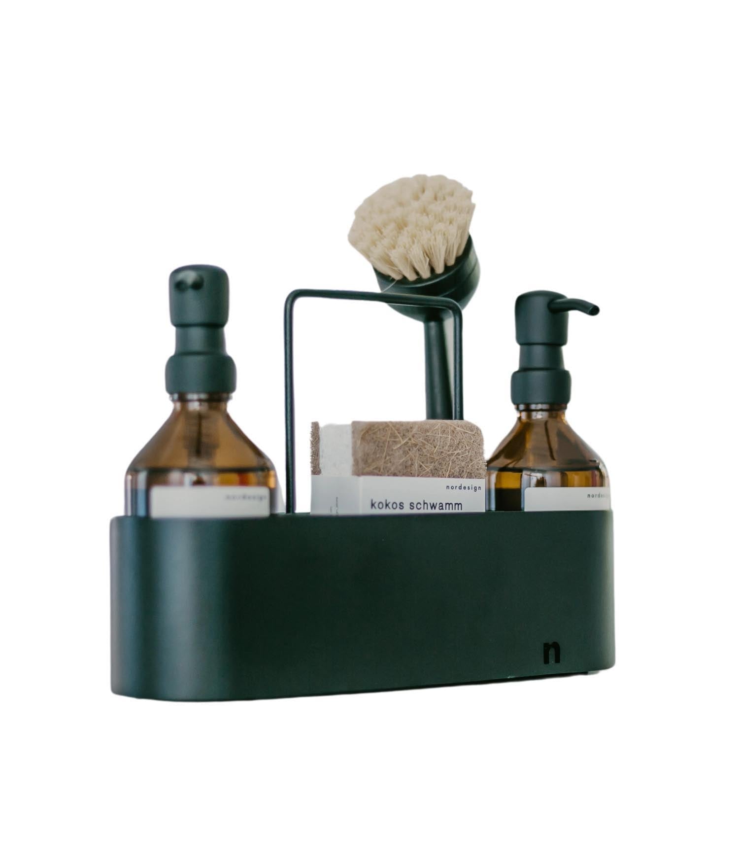 Eleganter Spülbecken Organizer in reinem Weiss von Nordesign, ideal für eine stilvolle und ordentliche Küchenorganisation.