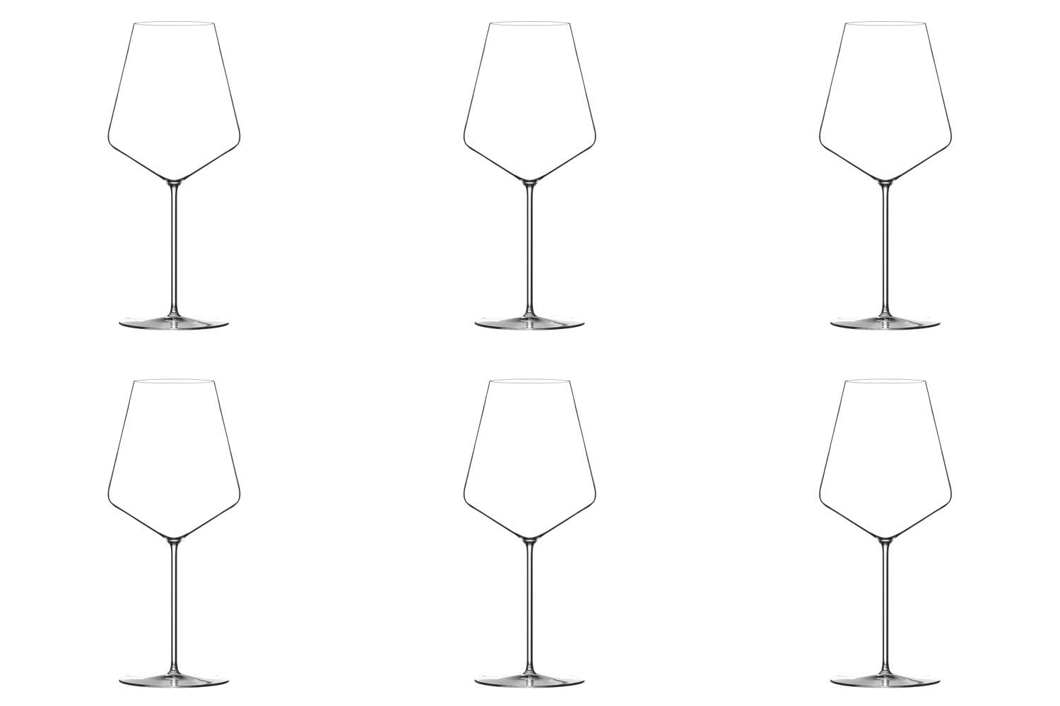 6er Set F. Sommier Dionysos Rotweinglas mundgeblasen in Transparent präsentiert im Onlineshop von KAQTU Design AG. Glas ist von Lehmann Glass