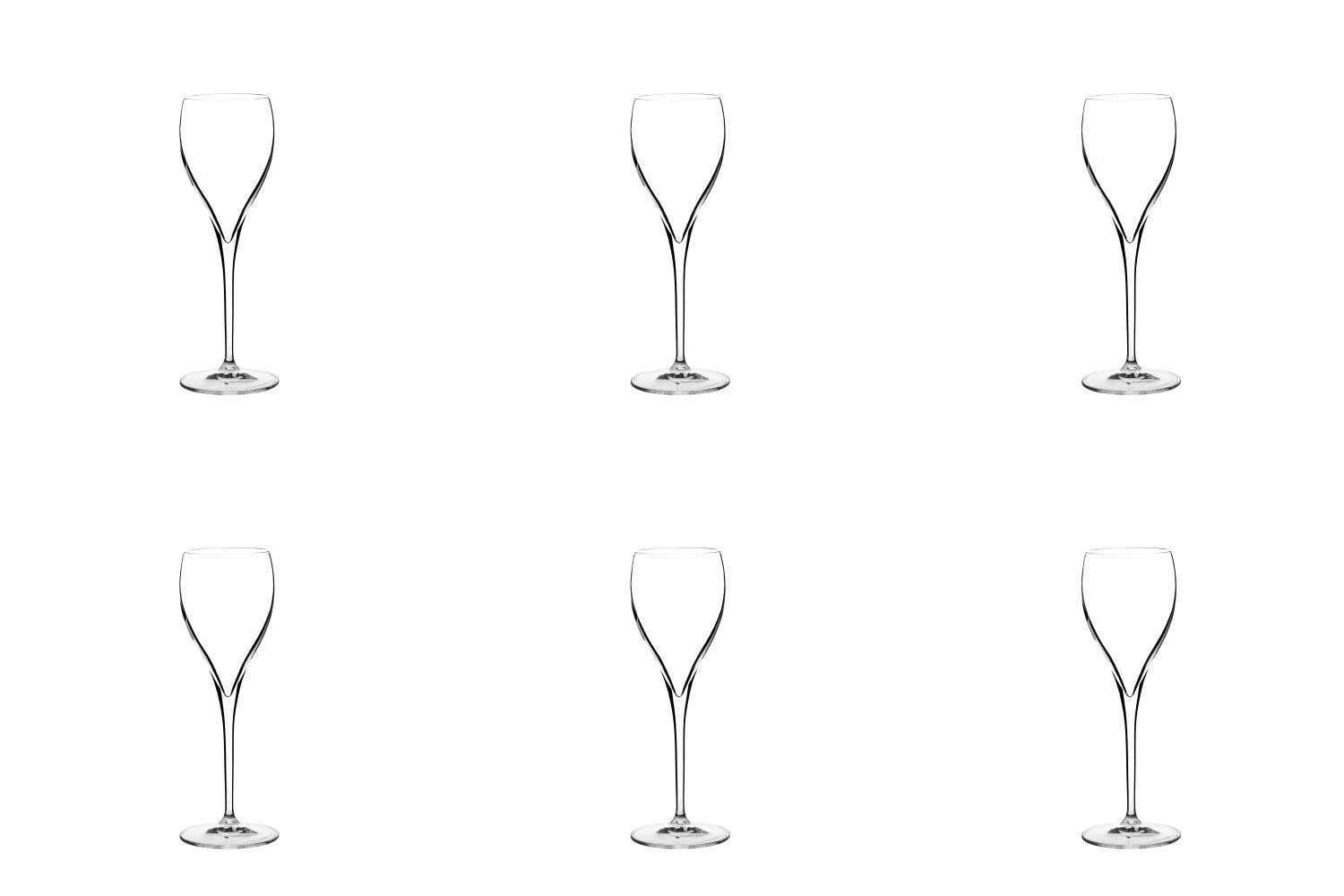 6er Set Opale Champagnerglas 14cl in Transparent präsentiert im Onlineshop von KAQTU Design AG. Glas ist von Lehmann Glass