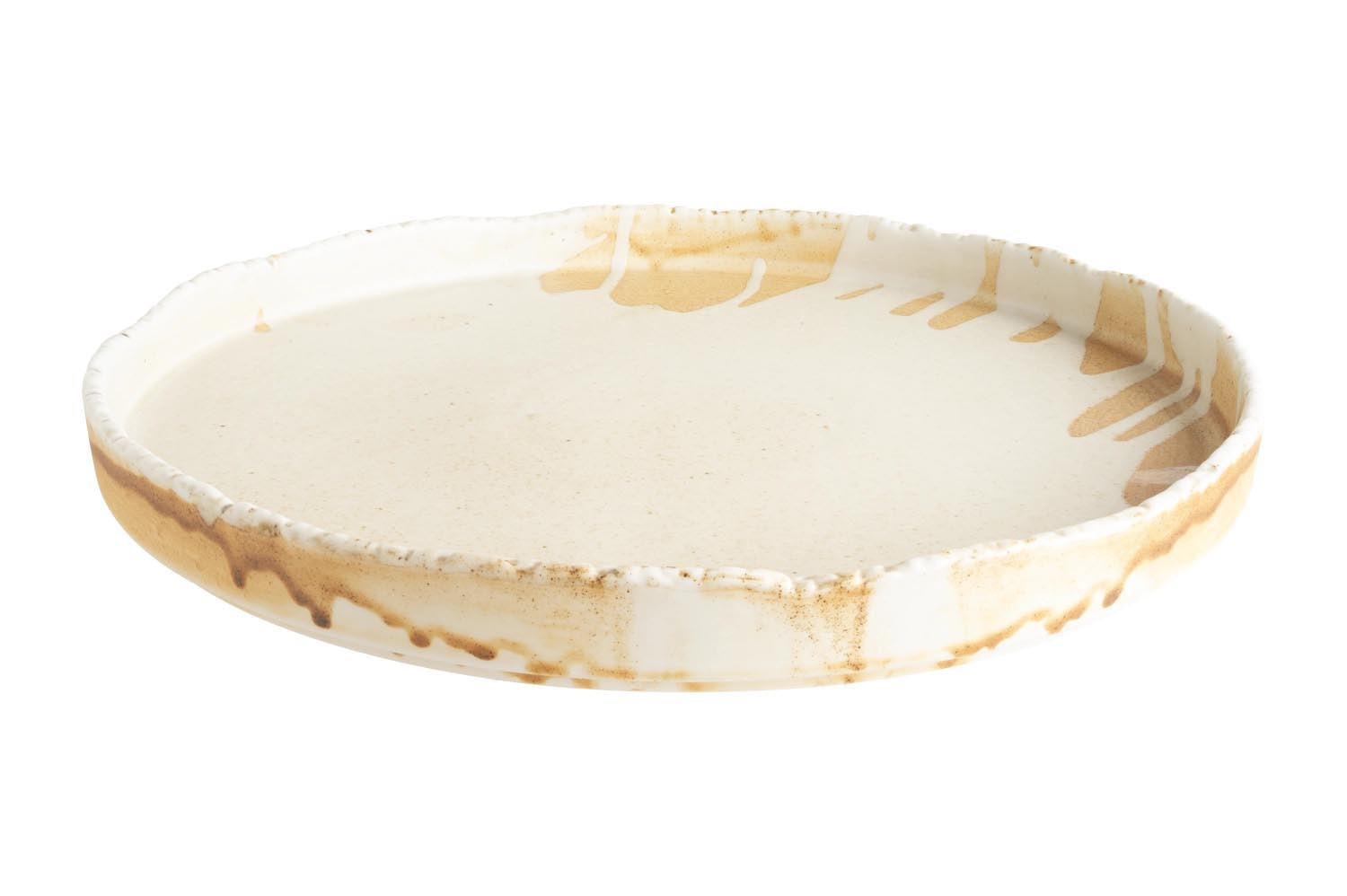 Eleganter flacher Teller Solis von Bonna, 21 cm Durchmesser, ideal für stilvolles Servieren und modernes Tischdesign.