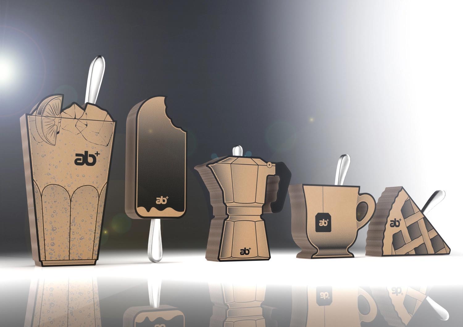 Set aus 6 Mokkalöffeln von Abert, perfekt für Kaffee und Desserts, aus edlem Material gefertigt, stilvoll und funktional.