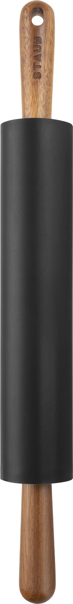 Teigroller Silikon mit Akazienholz Griffen in Schwarz präsentiert im Onlineshop von KAQTU Design AG. Backutensilien ist von Staub