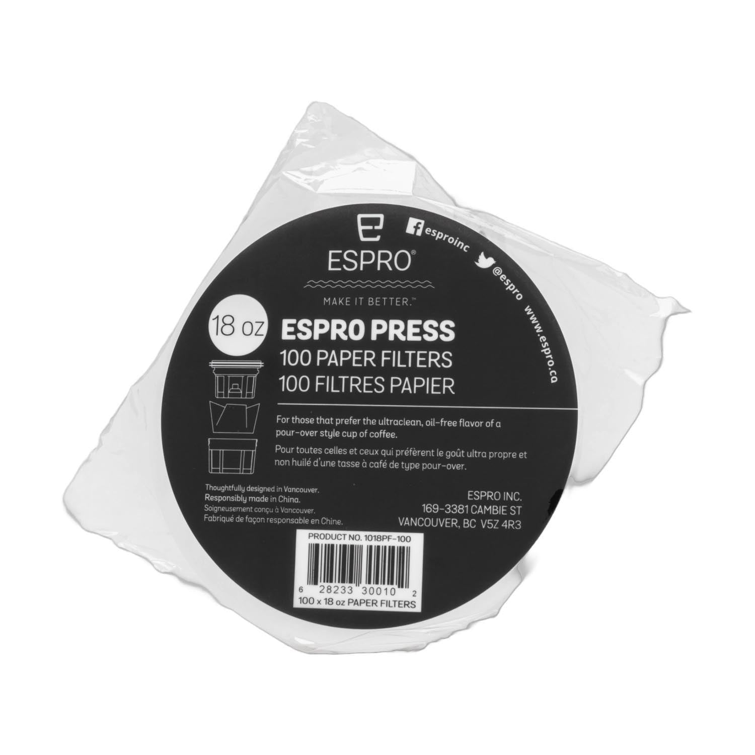 Kaffeefilter Papier für French Press 946ml in Schwarz präsentiert im Onlineshop von KAQTU Design AG. Küchenhelfer ist von Espro