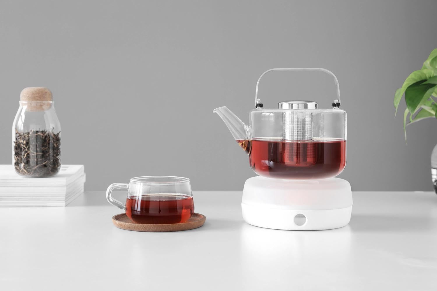 Eleganter Bjorn Teekrug (1.2l) aus langlebigem Borosilikatglas von Viva – perfekt für Tee und Kaltgetränke, hitzebeständig und modern.